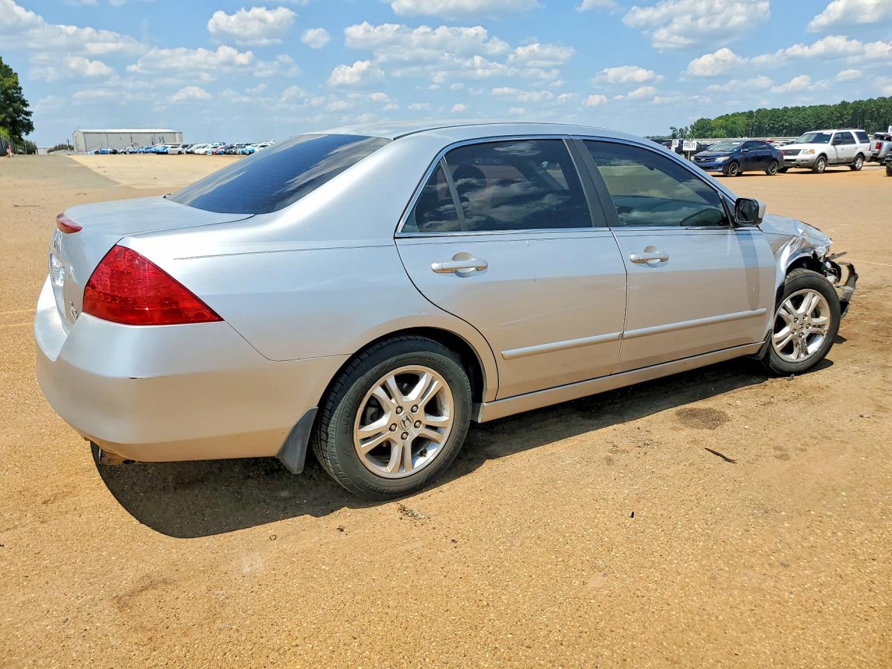 2007 Honda Accord Se Silver vin: 1HGCM56387A213817