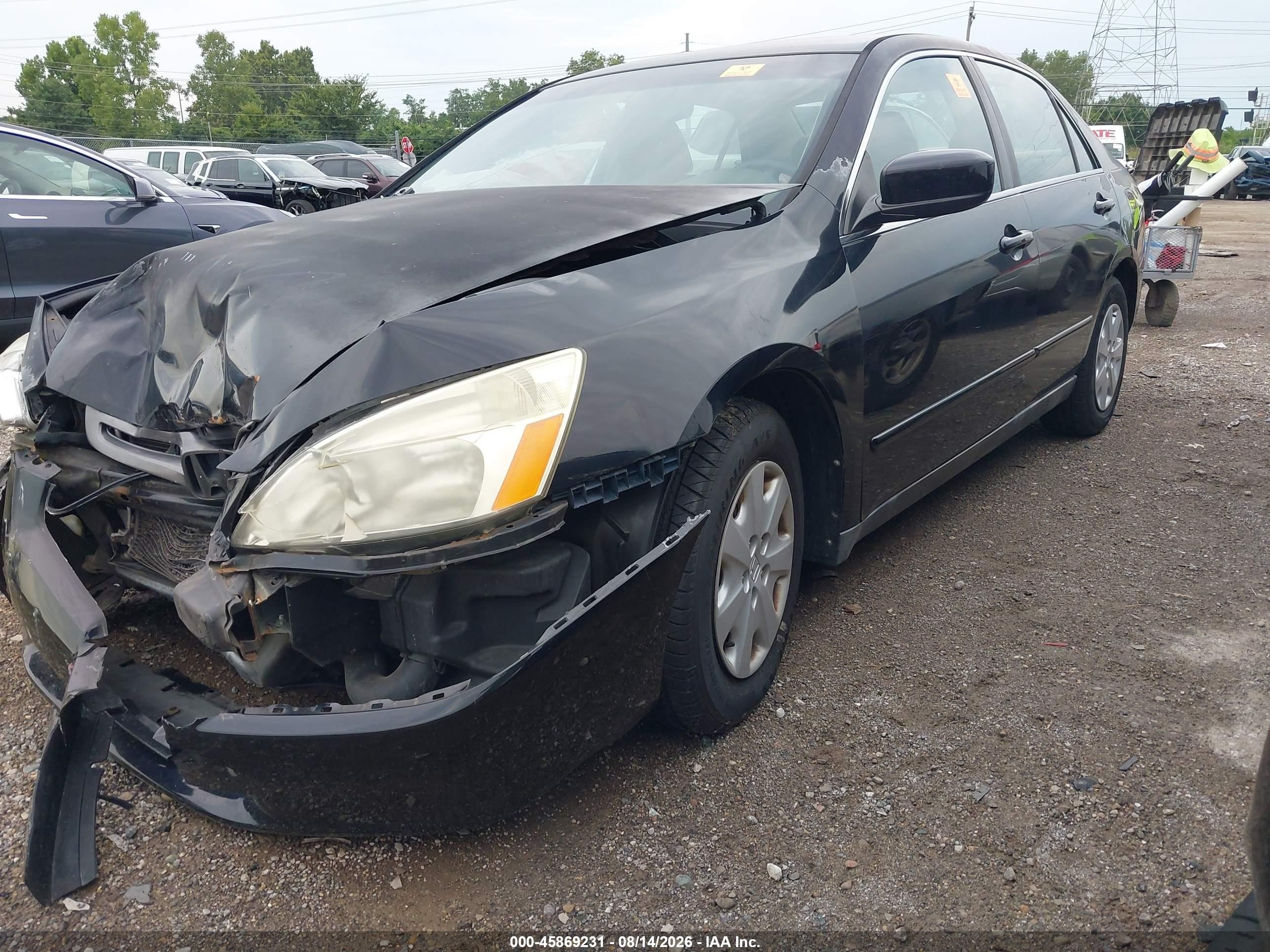 2003 Honda Accord 2.4 Lx Black vin: 1HGCM56393A008405