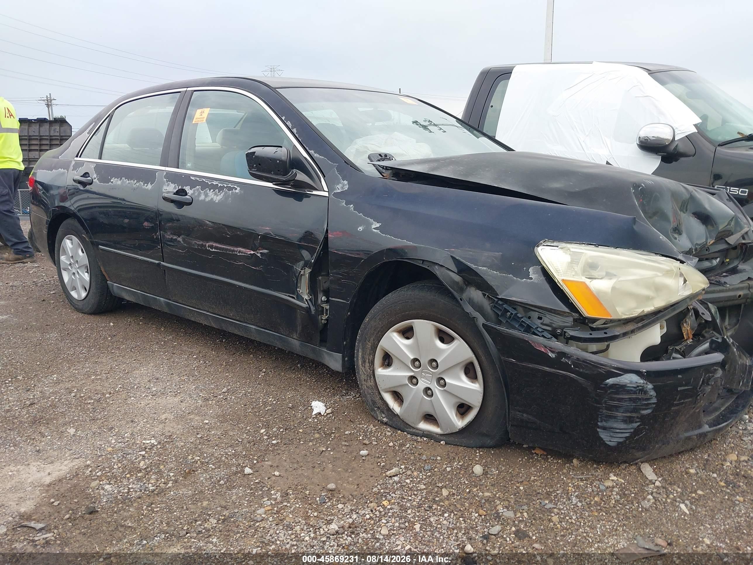 2003 Honda Accord 2.4 Lx Black vin: 1HGCM56393A008405