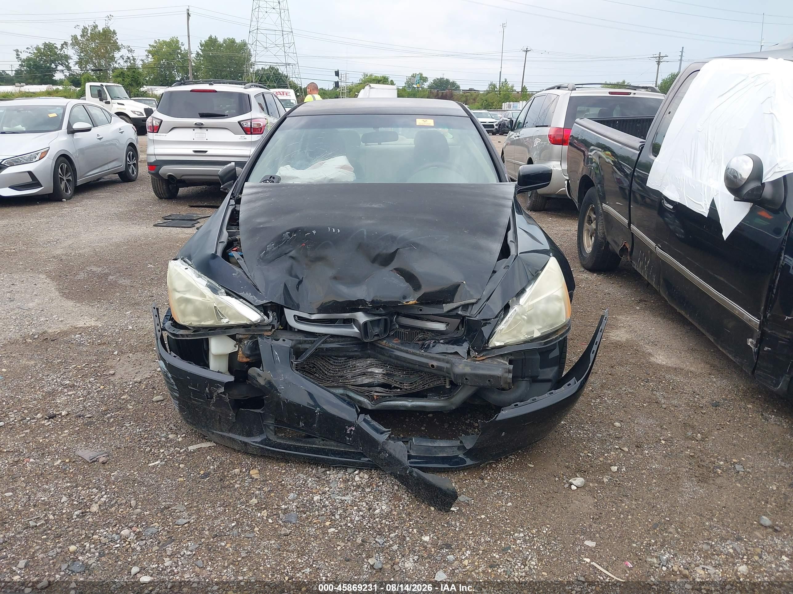 2003 Honda Accord 2.4 Lx Black vin: 1HGCM56393A008405