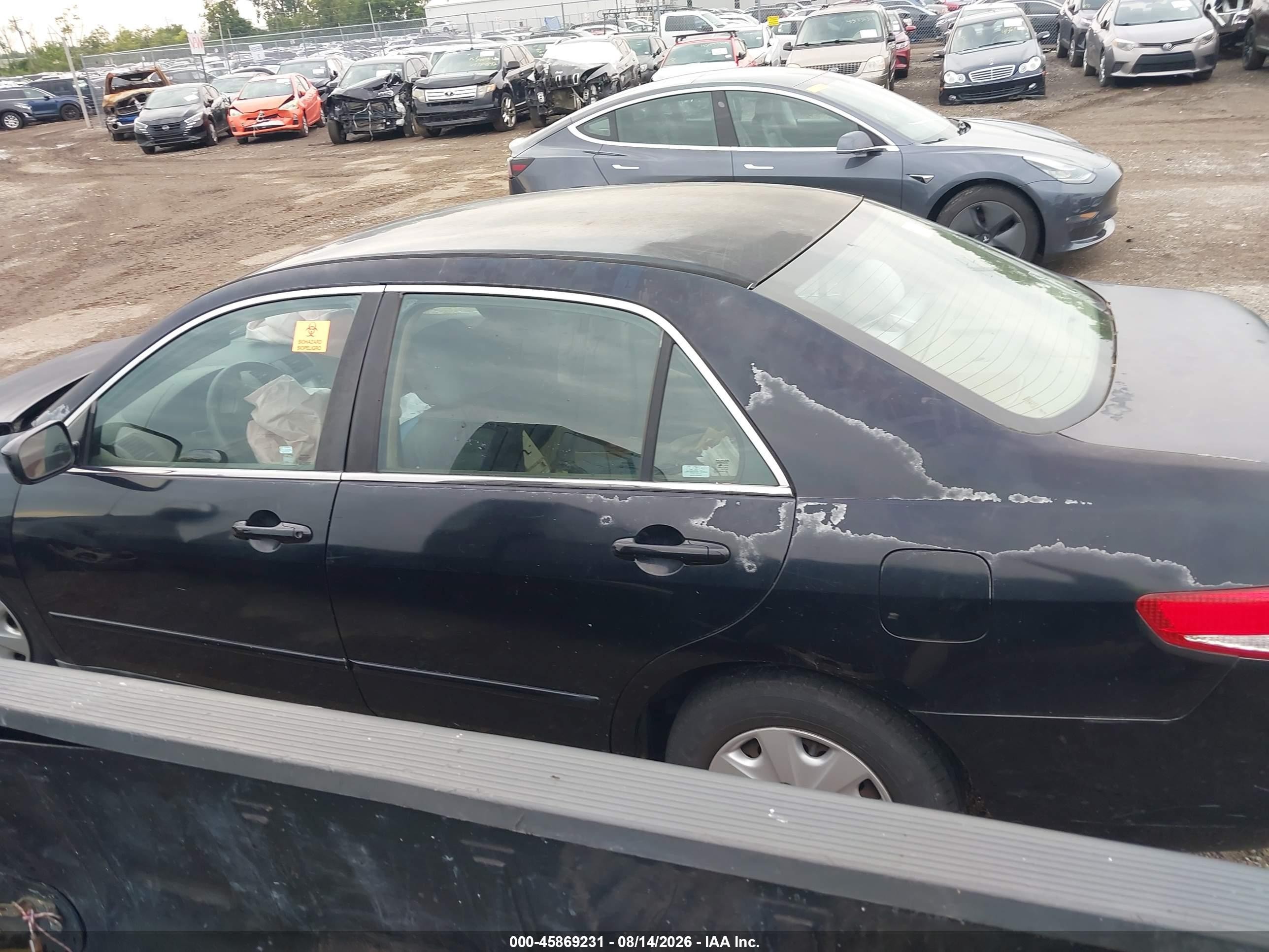 2003 Honda Accord 2.4 Lx Black vin: 1HGCM56393A008405