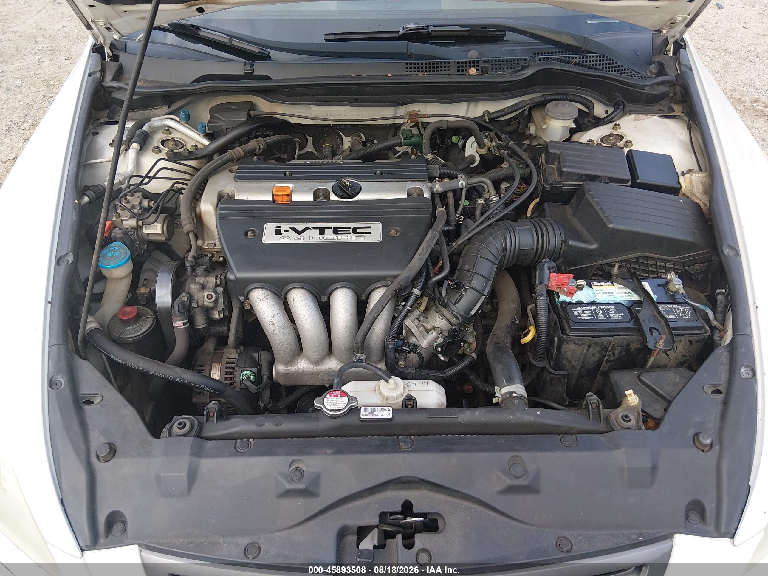 2003 Honda Accord 2.4 Lx Белый vin: 1HGCM56393A011708