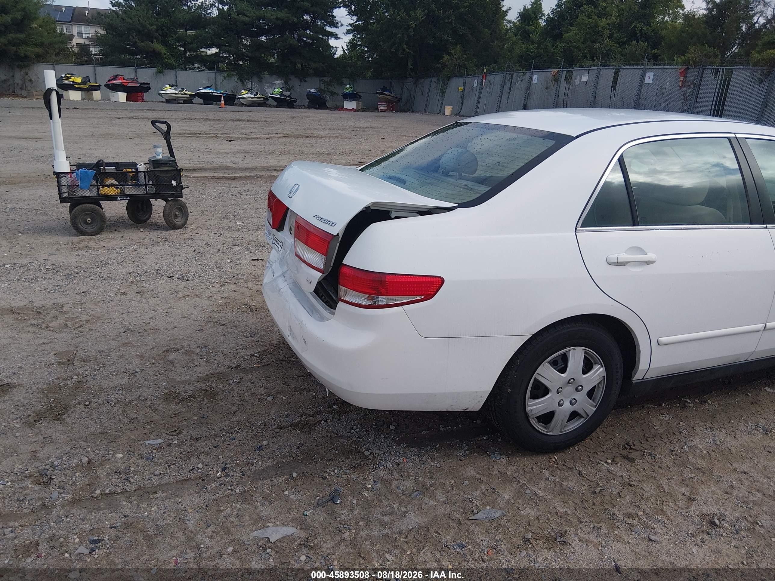 2003 Honda Accord 2.4 Lx Белый vin: 1HGCM56393A011708