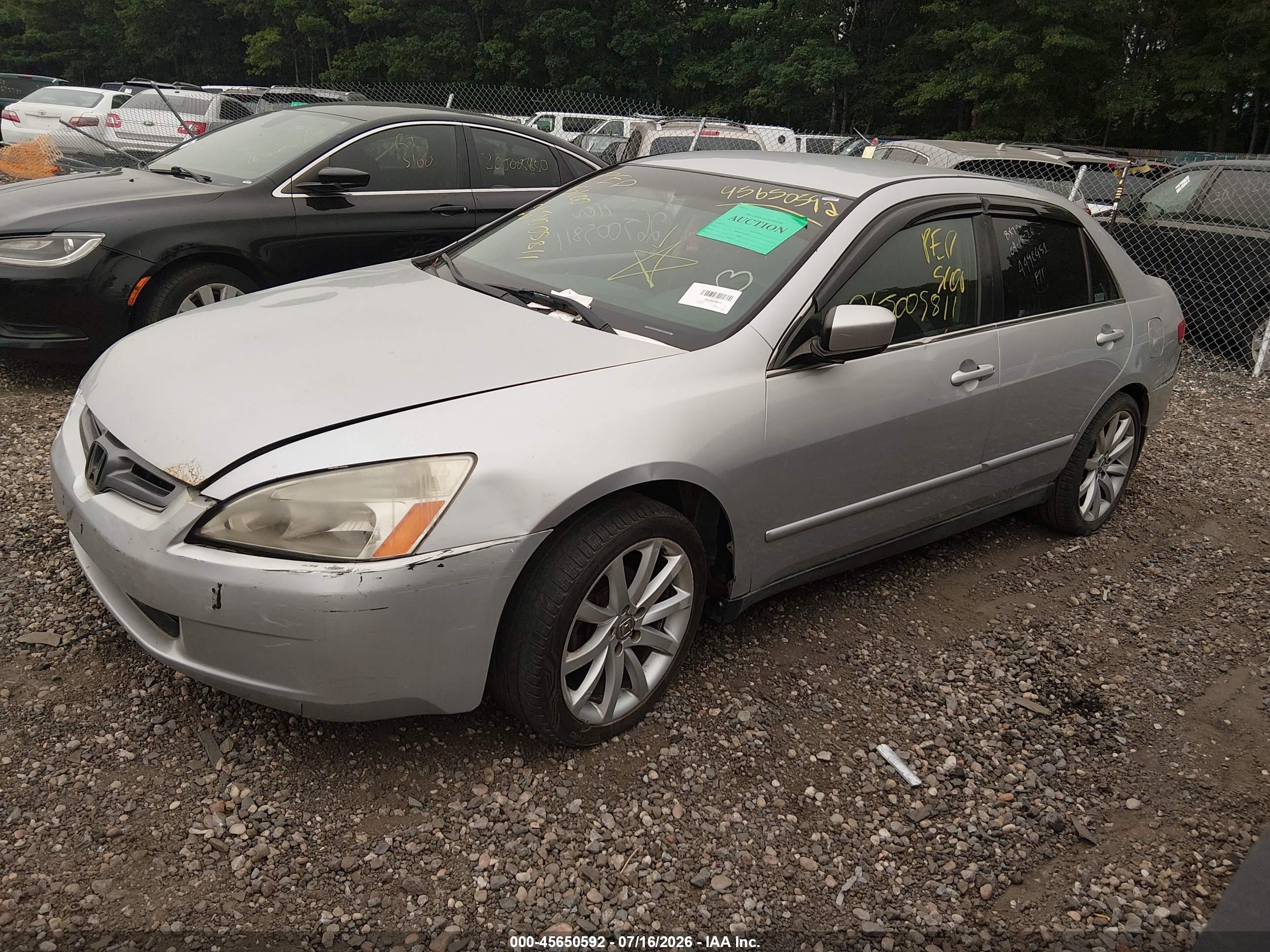2004 Honda Accord 2.4 Lx Gray vin: 1HGCM56394A155793