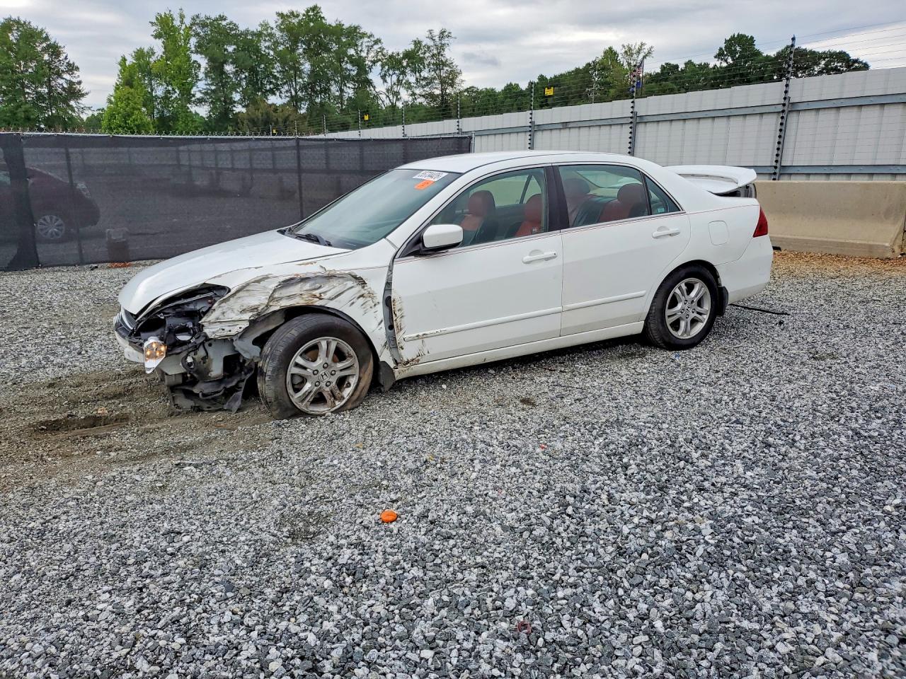 2007 Honda Accord Se White vin: 1HGCM56397A029891
