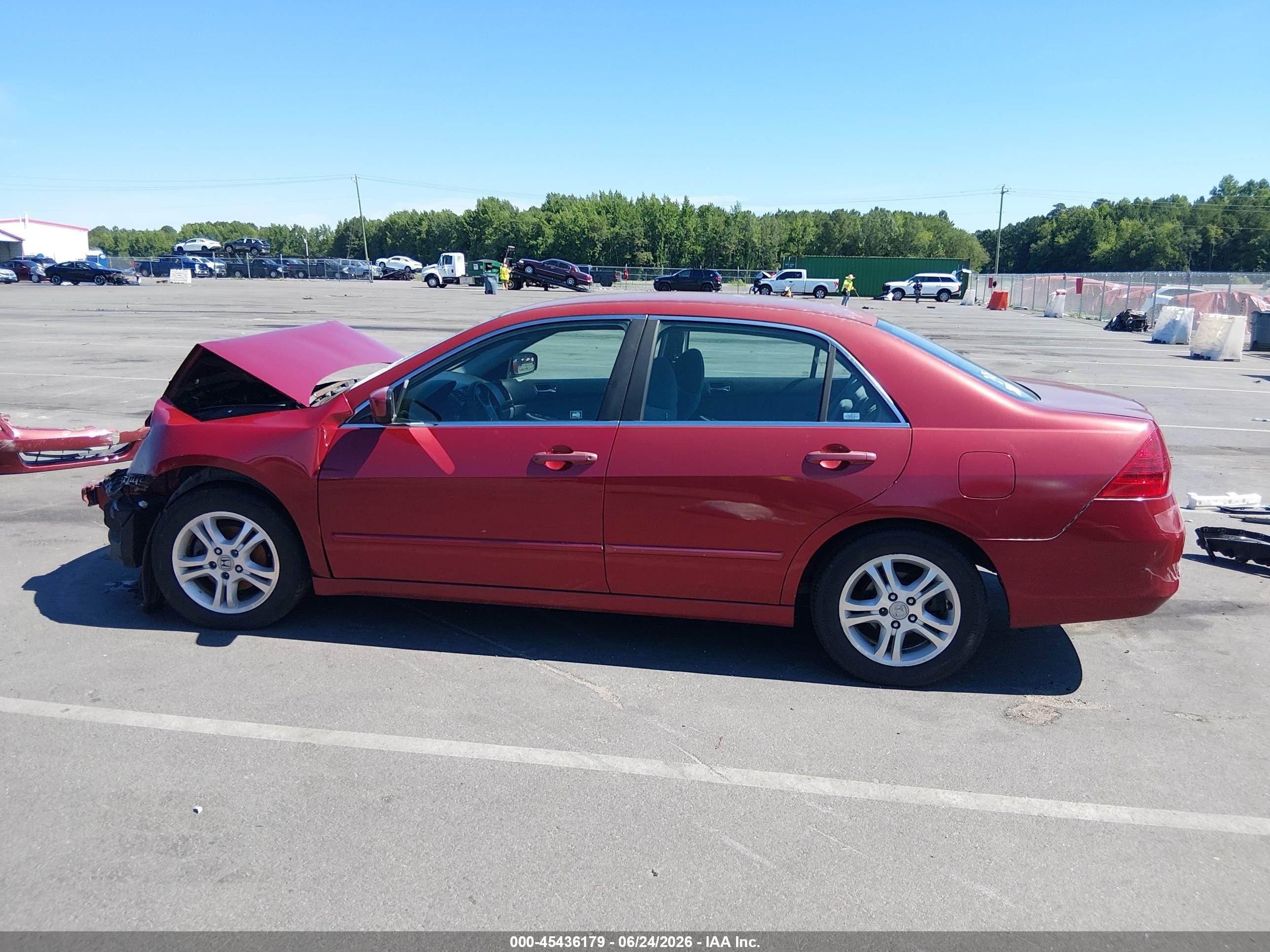 2007 Honda Accord 2.4 Se Red vin: 1HGCM56397A037554