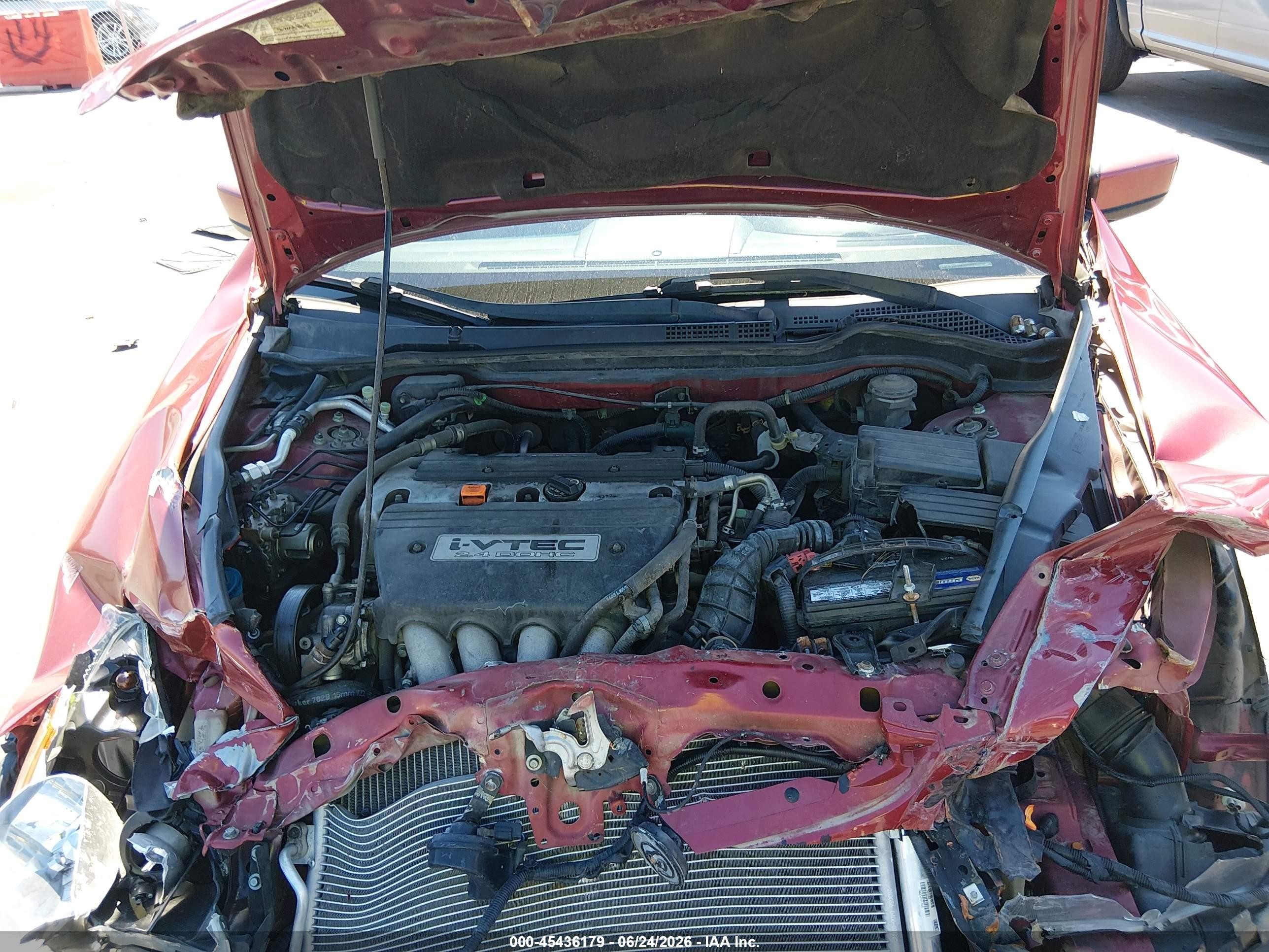 2007 Honda Accord 2.4 Se Red vin: 1HGCM56397A037554