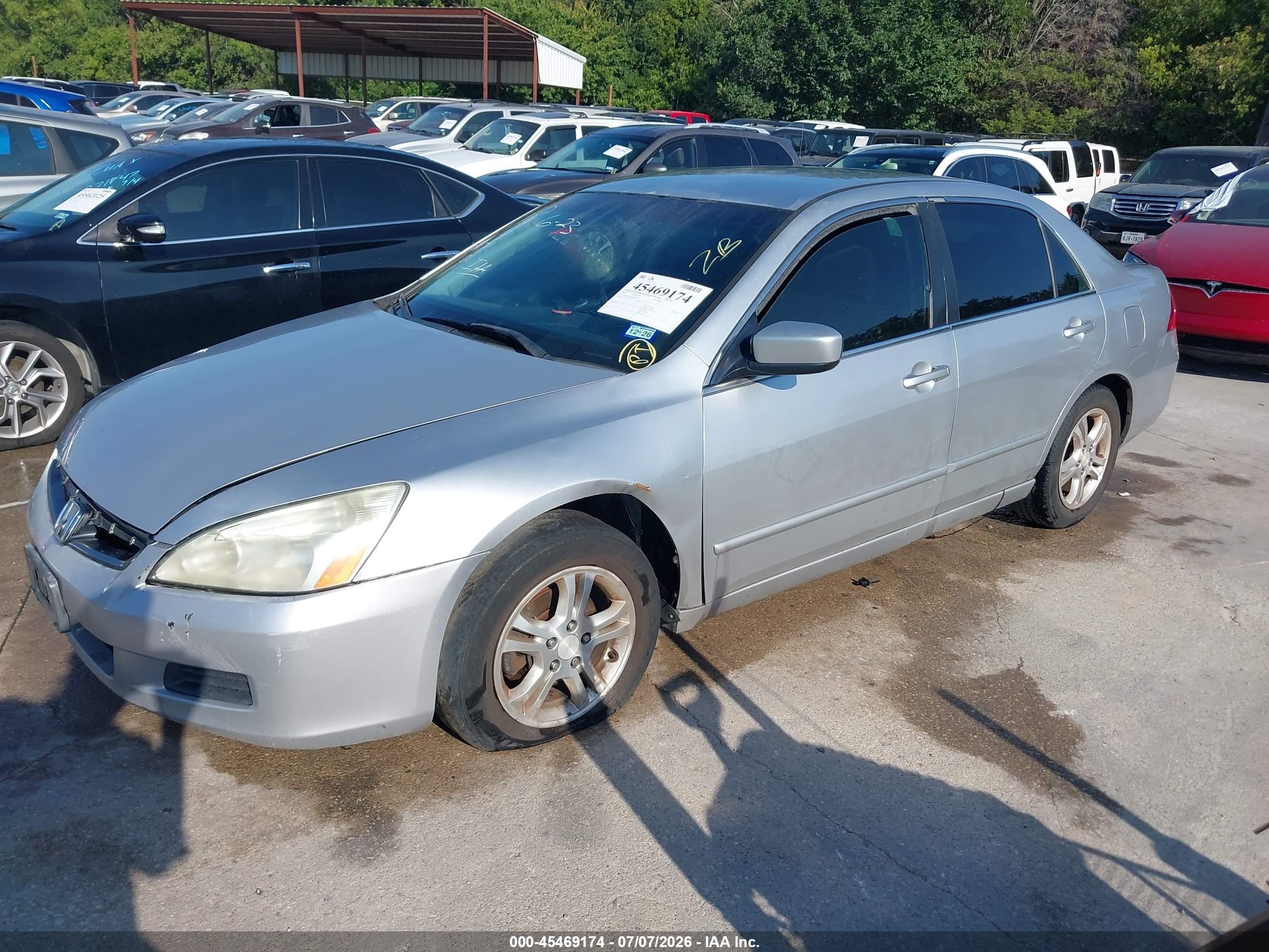 2007 Honda Accord 2.4 Se Gray vin: 1HGCM56397A044701