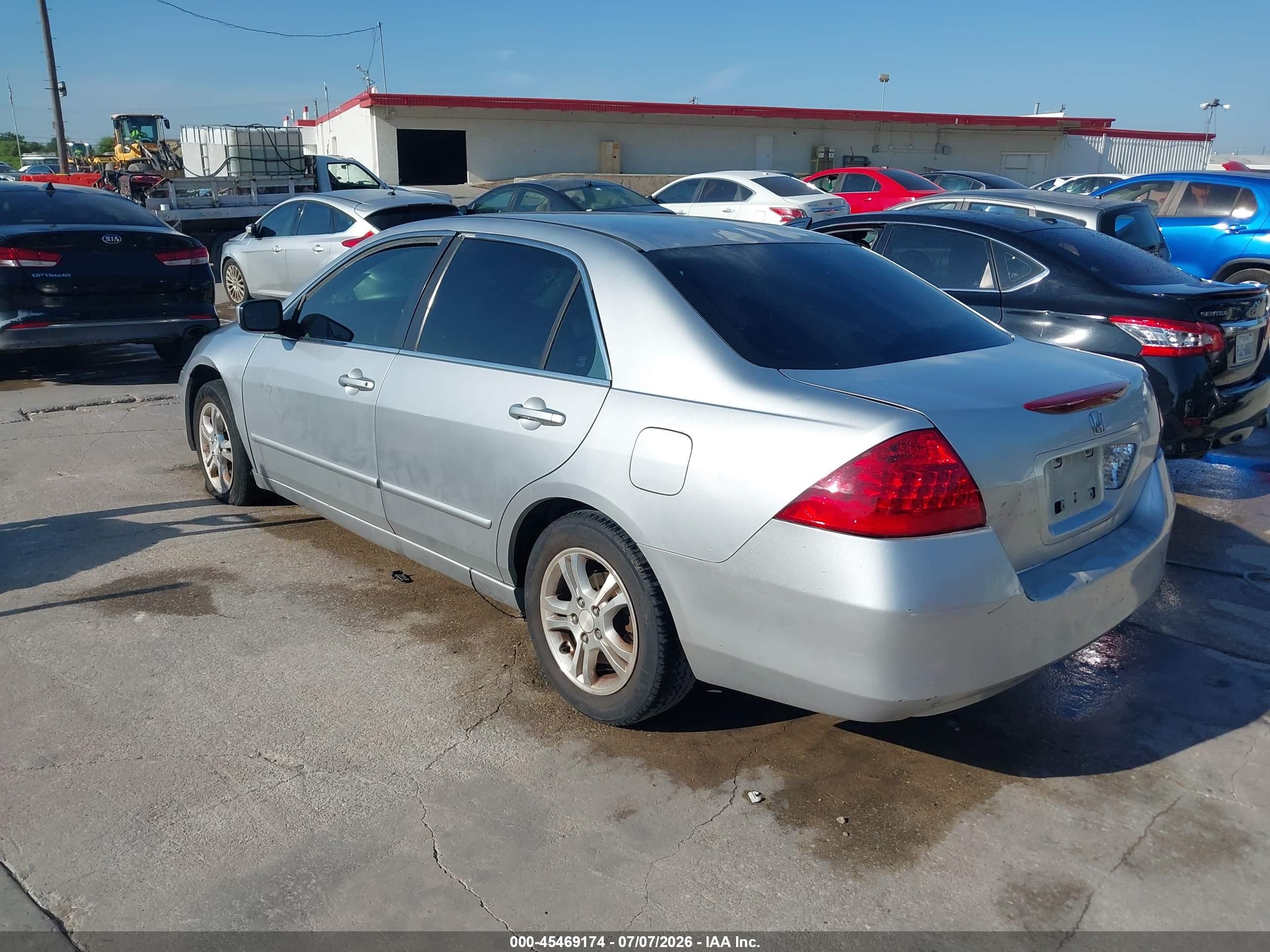 2007 Honda Accord 2.4 Se Gray vin: 1HGCM56397A044701