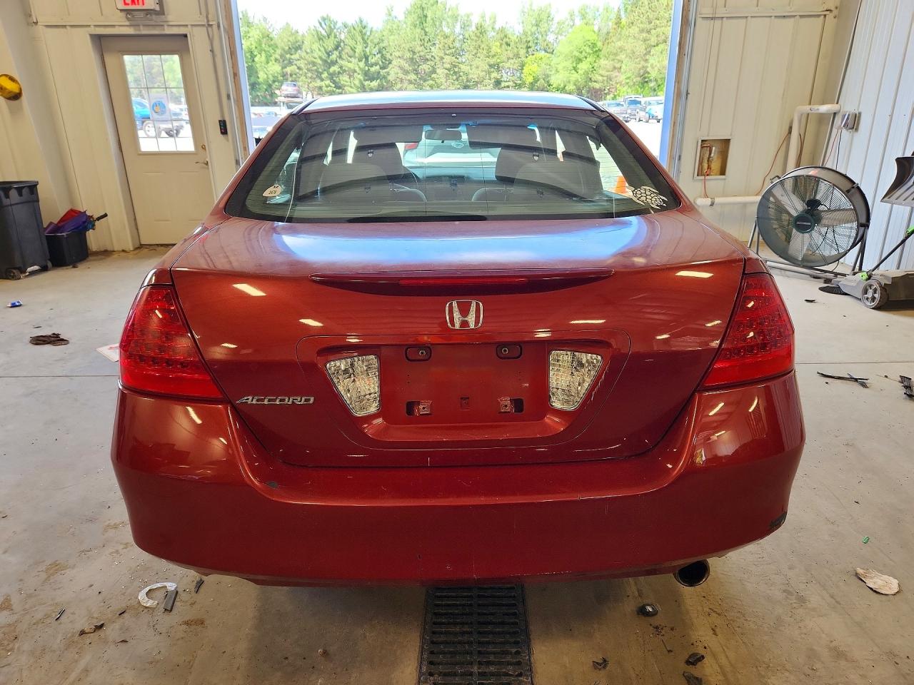 2007 Honda Accord Se Red vin: 1HGCM56397A051017