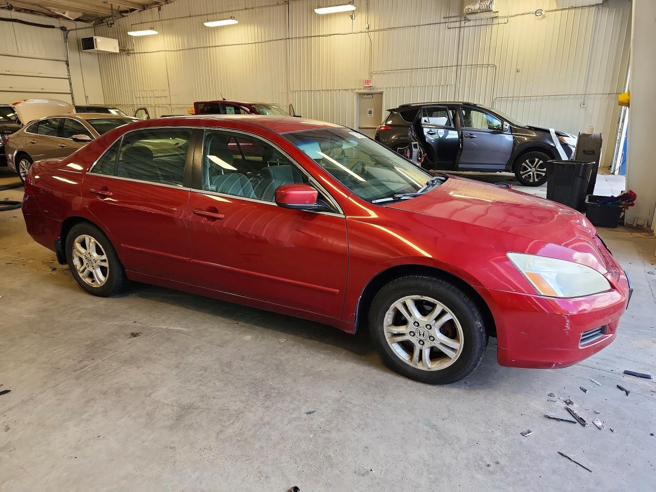 2007 Honda Accord Se Red vin: 1HGCM56397A051017