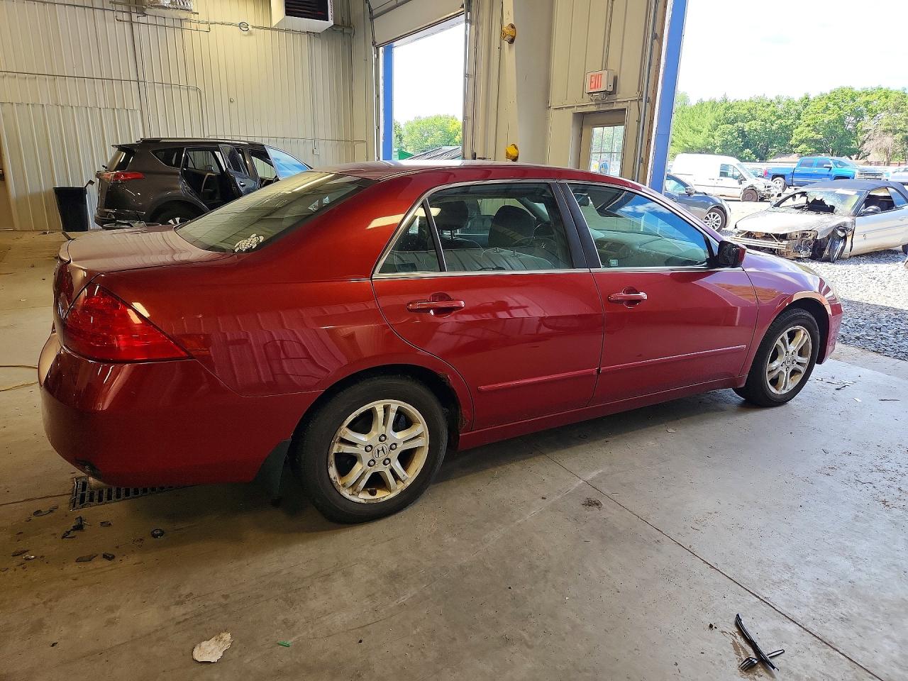 2007 Honda Accord Se Red vin: 1HGCM56397A051017