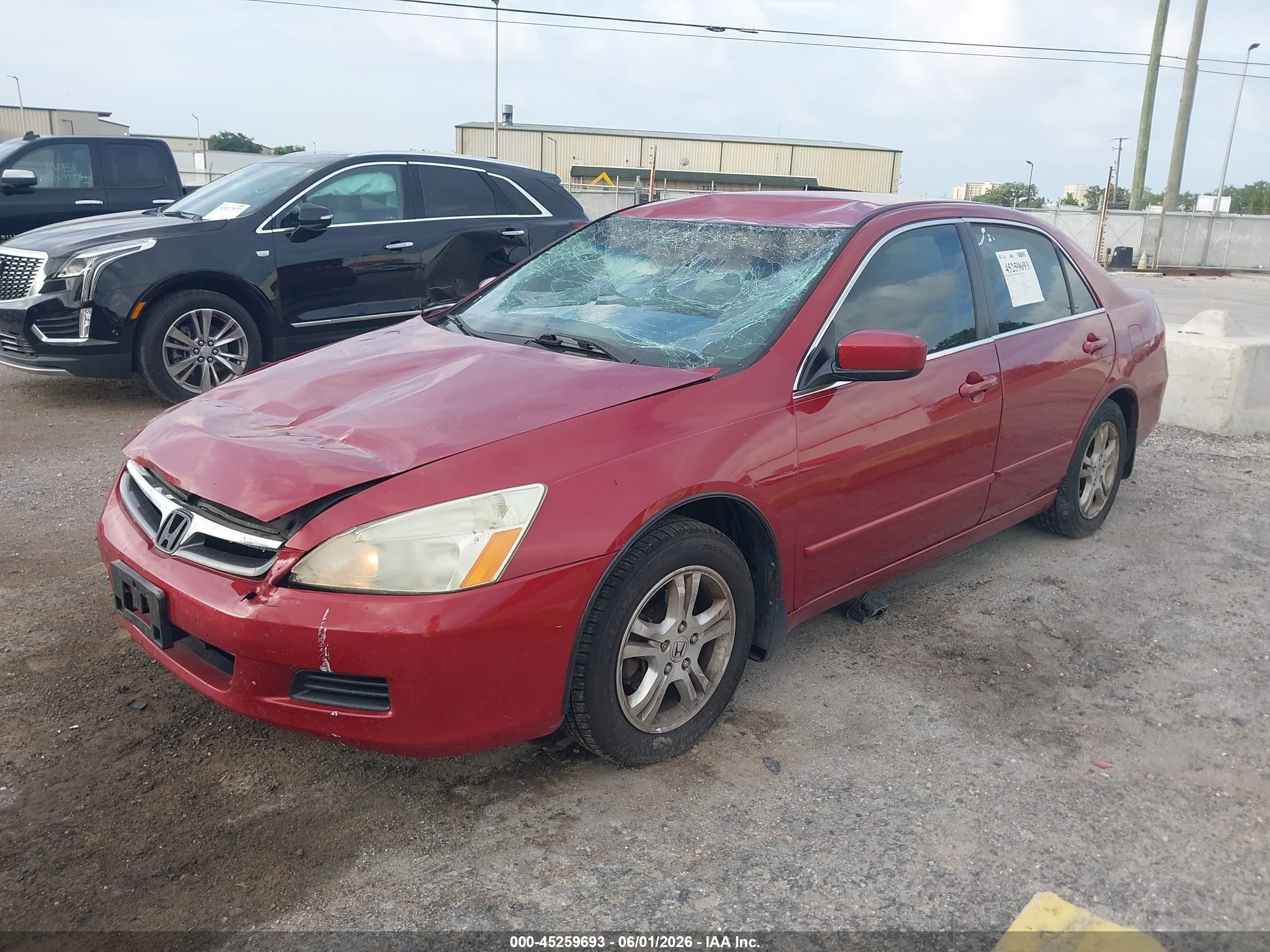 2007 Honda Accord 2.4 Se Red vin: 1HGCM56397A057514
