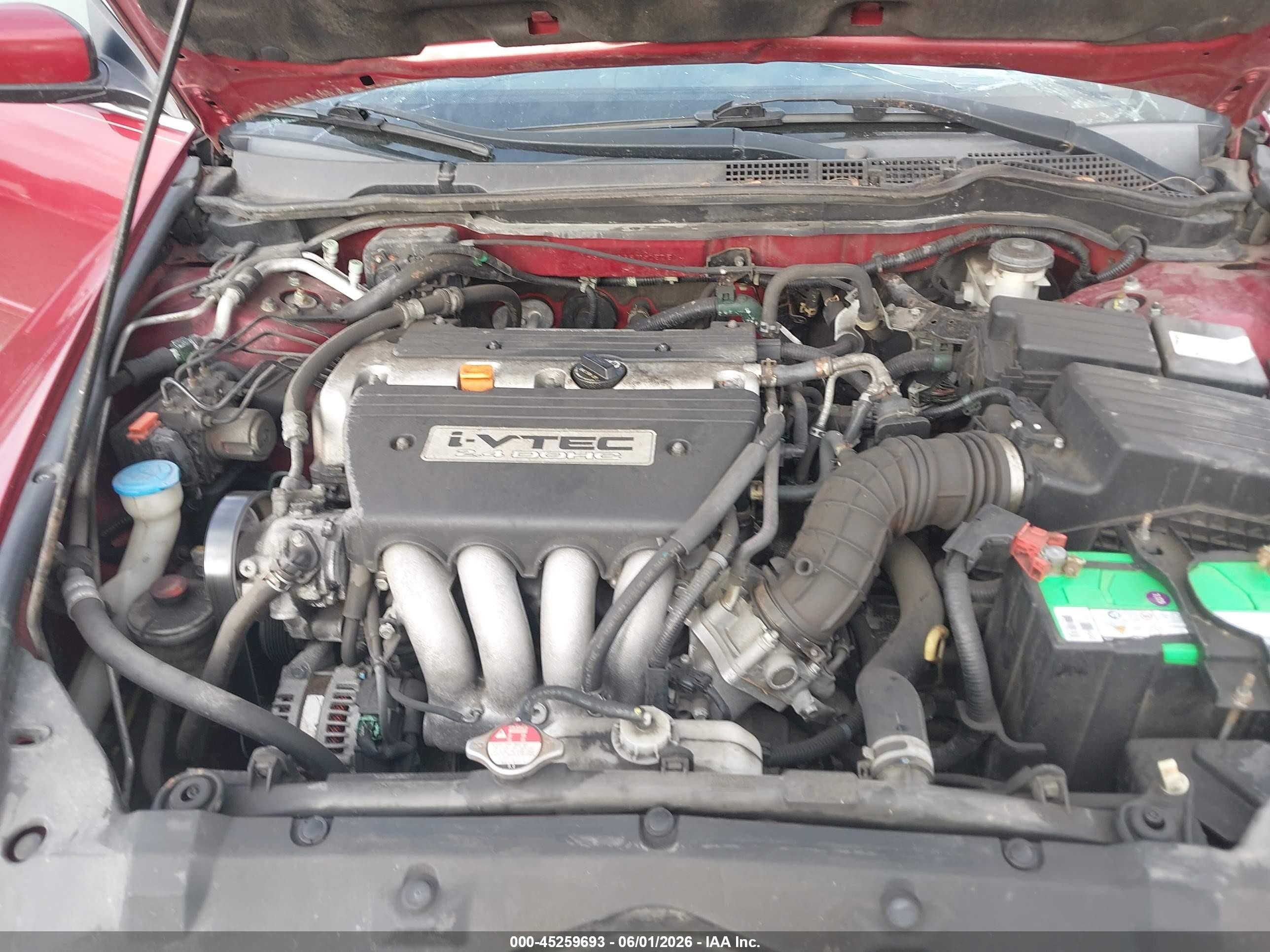 2007 Honda Accord 2.4 Se Red vin: 1HGCM56397A057514