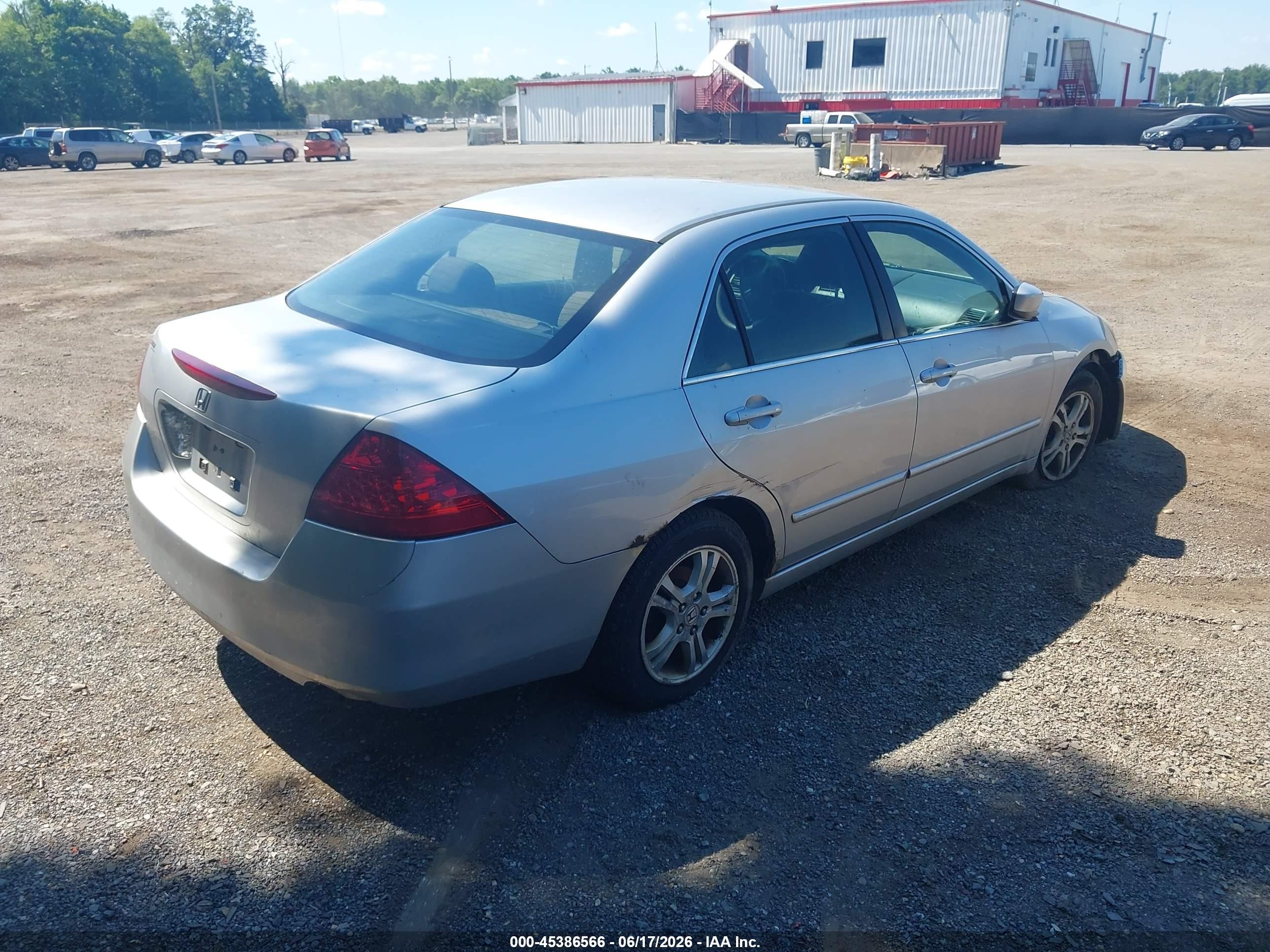 2007 Honda Accord 2.4 Se Silver vin: 1HGCM56397A111569