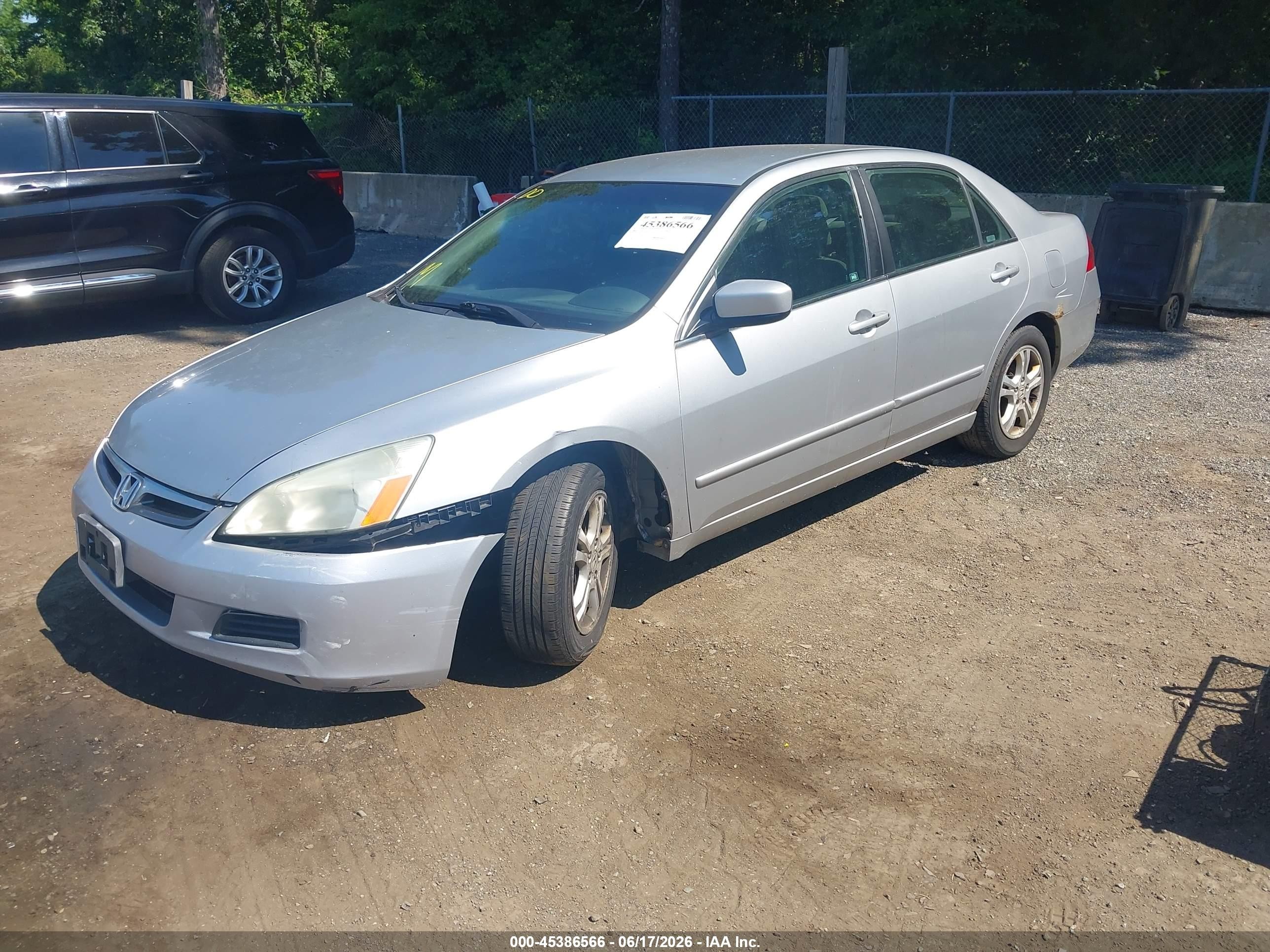 2007 Honda Accord 2.4 Se Silver vin: 1HGCM56397A111569