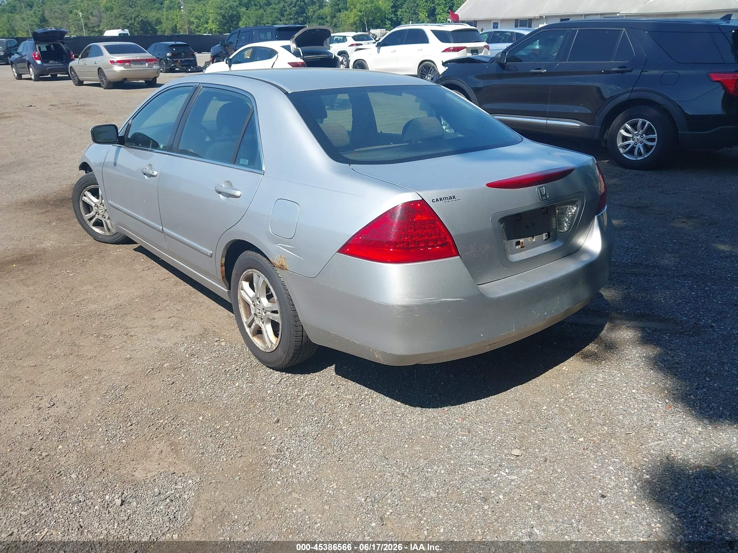 2007 Honda Accord 2.4 Se Silver vin: 1HGCM56397A111569