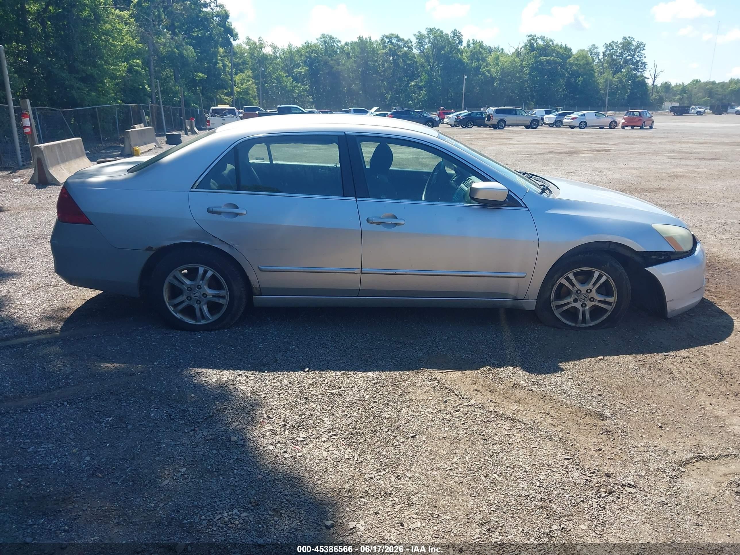 2007 Honda Accord 2.4 Se Silver vin: 1HGCM56397A111569