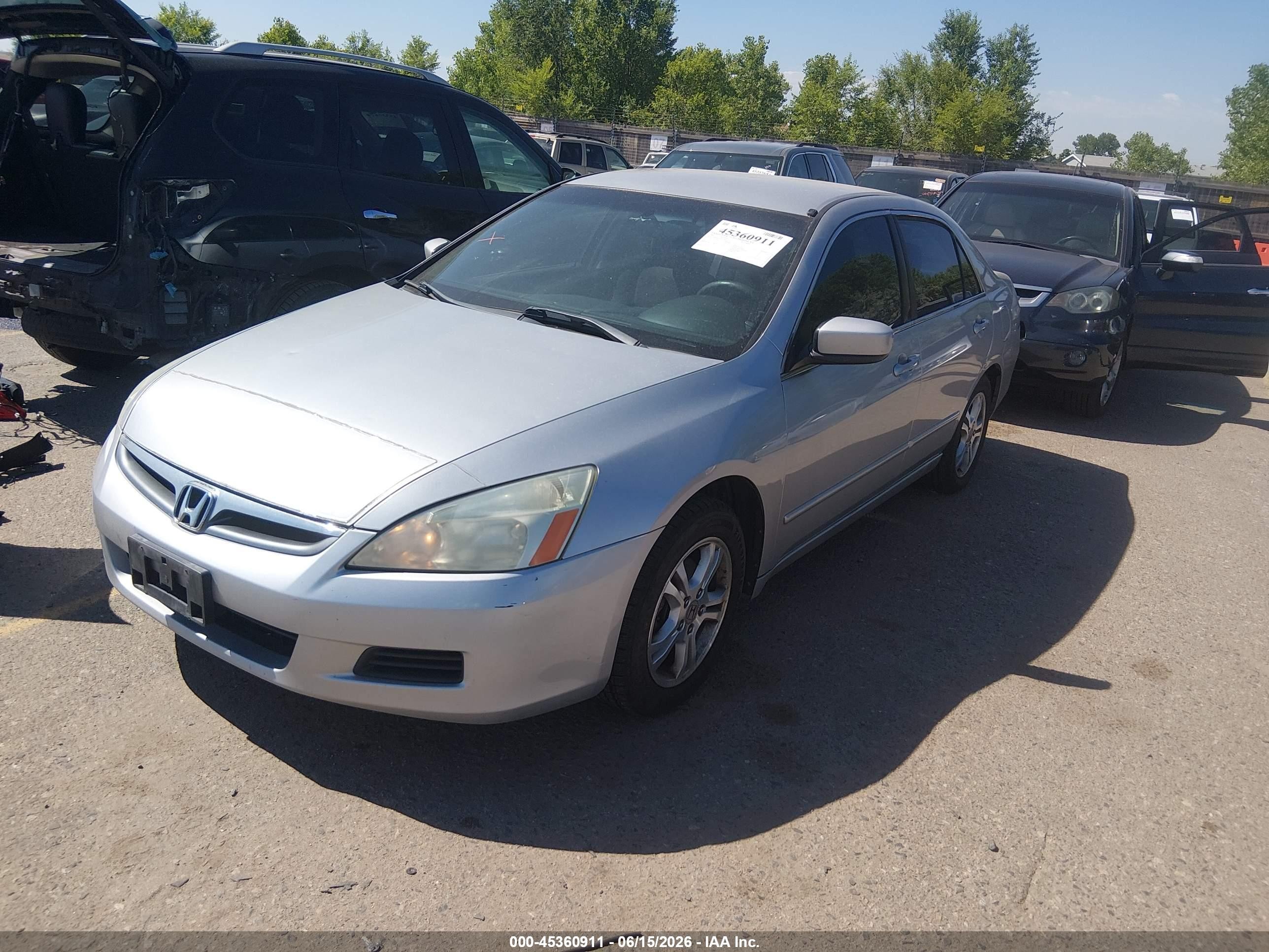 2007 Honda Accord 2.4 Se Gray vin: 1HGCM56397A154034