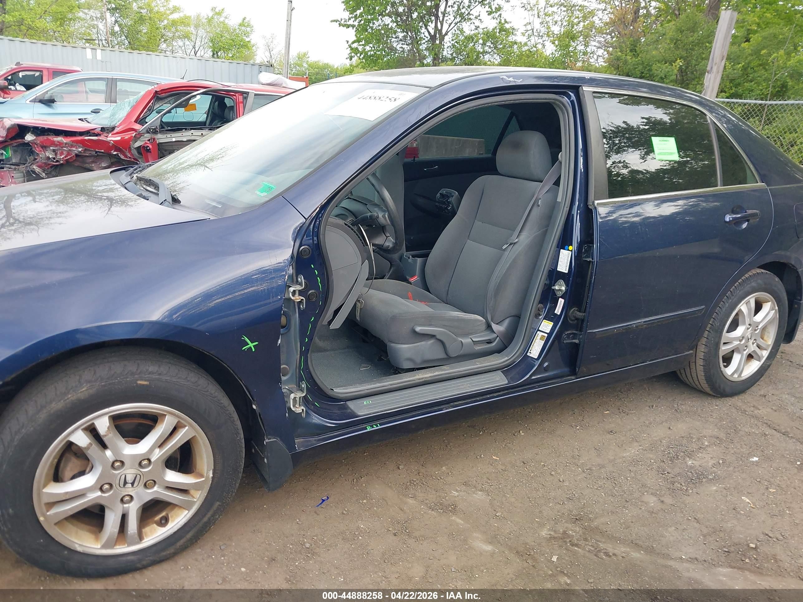 2007 Honda Accord 2.4 Se Blue vin: 1HGCM56397A182142