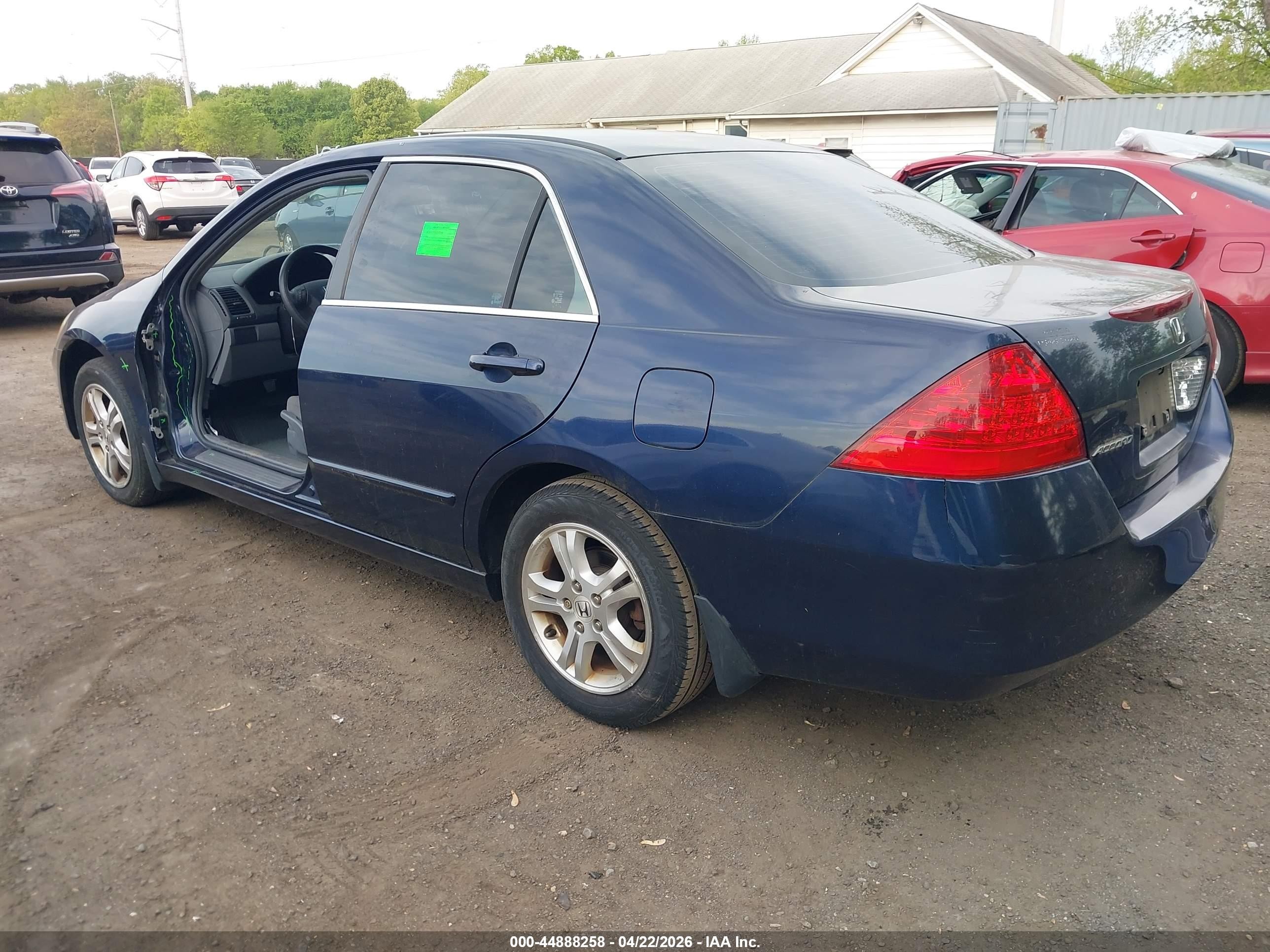 2007 Honda Accord 2.4 Se Blue vin: 1HGCM56397A182142