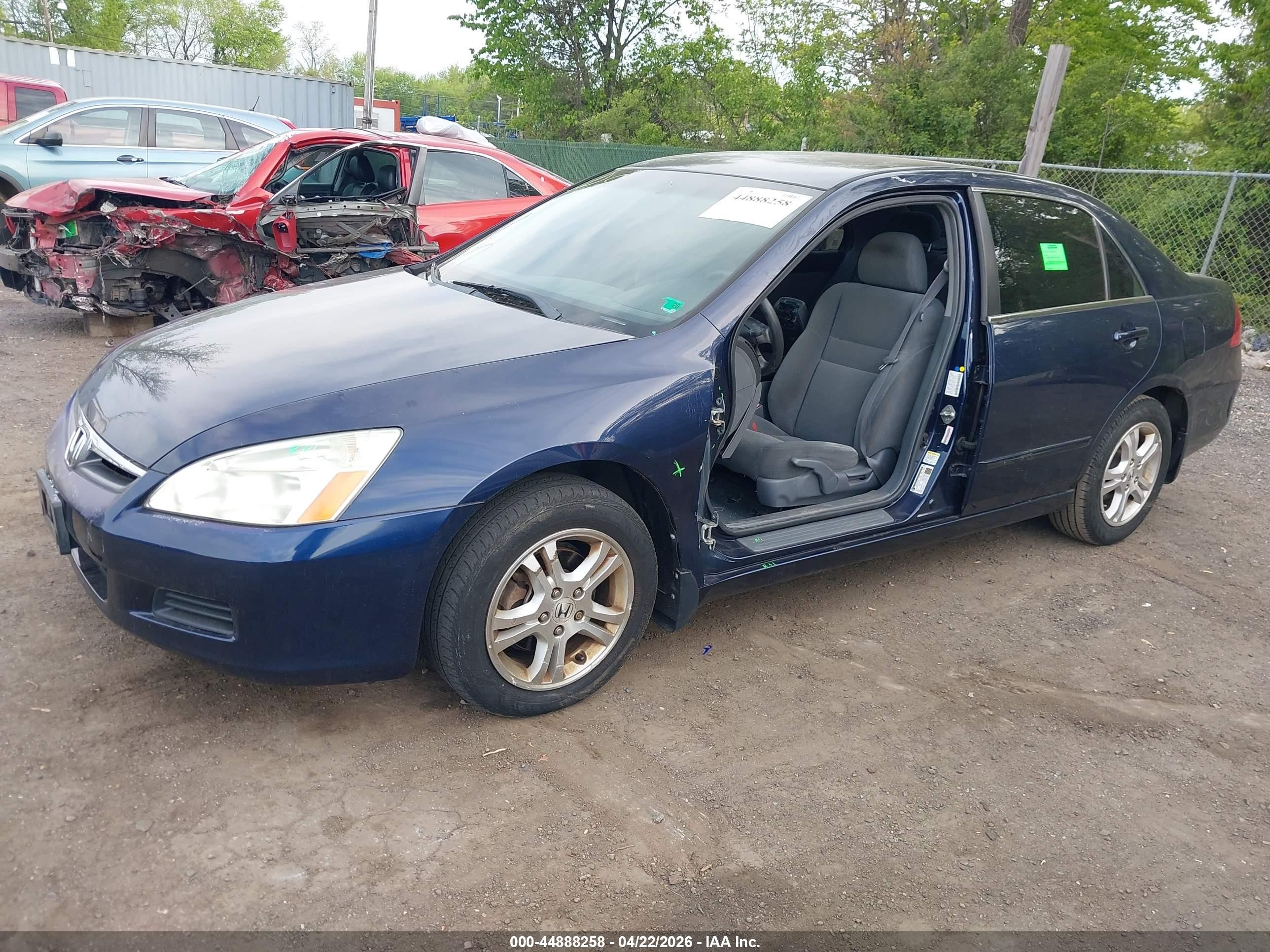 2007 Honda Accord 2.4 Se Blue vin: 1HGCM56397A182142