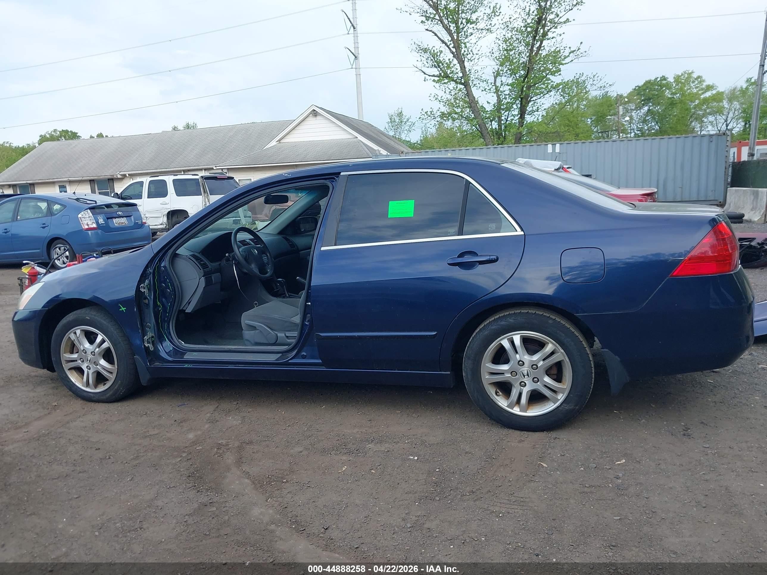 2007 Honda Accord 2.4 Se Blue vin: 1HGCM56397A182142
