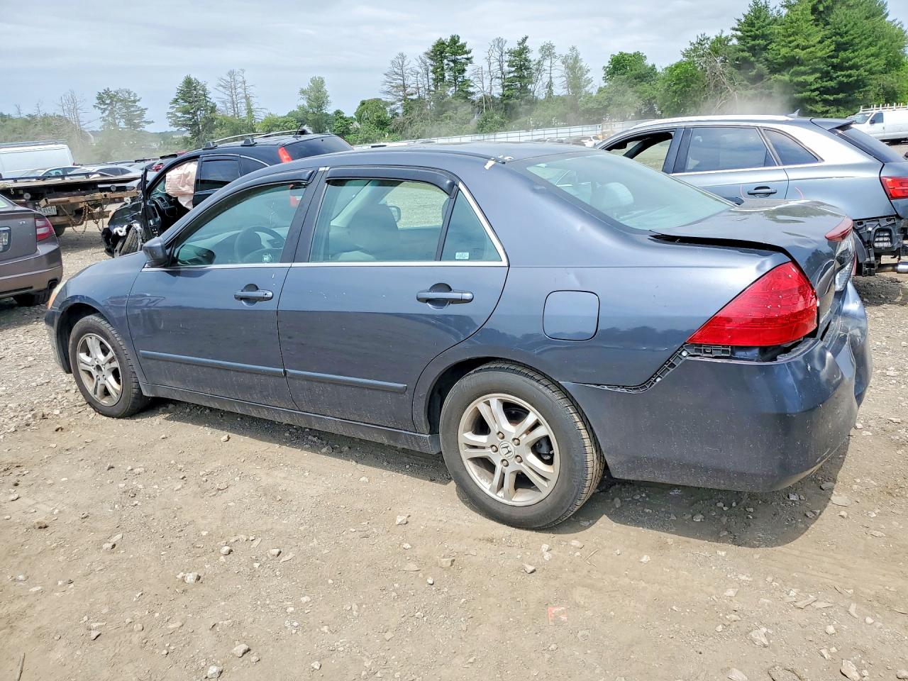 2007 Honda Accord Se Gray vin: 1HGCM56397A195957