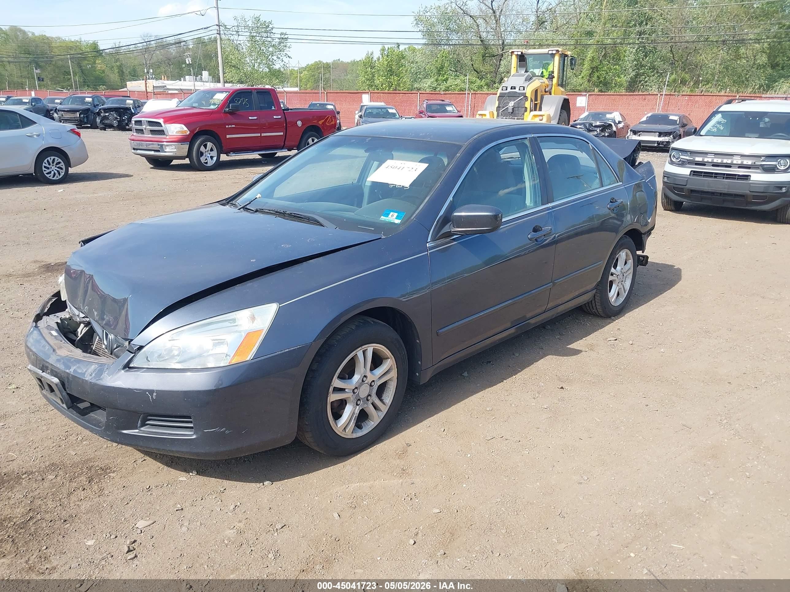 2007 Honda Accord 2.4 Se Gray vin: 1HGCM56397A199104