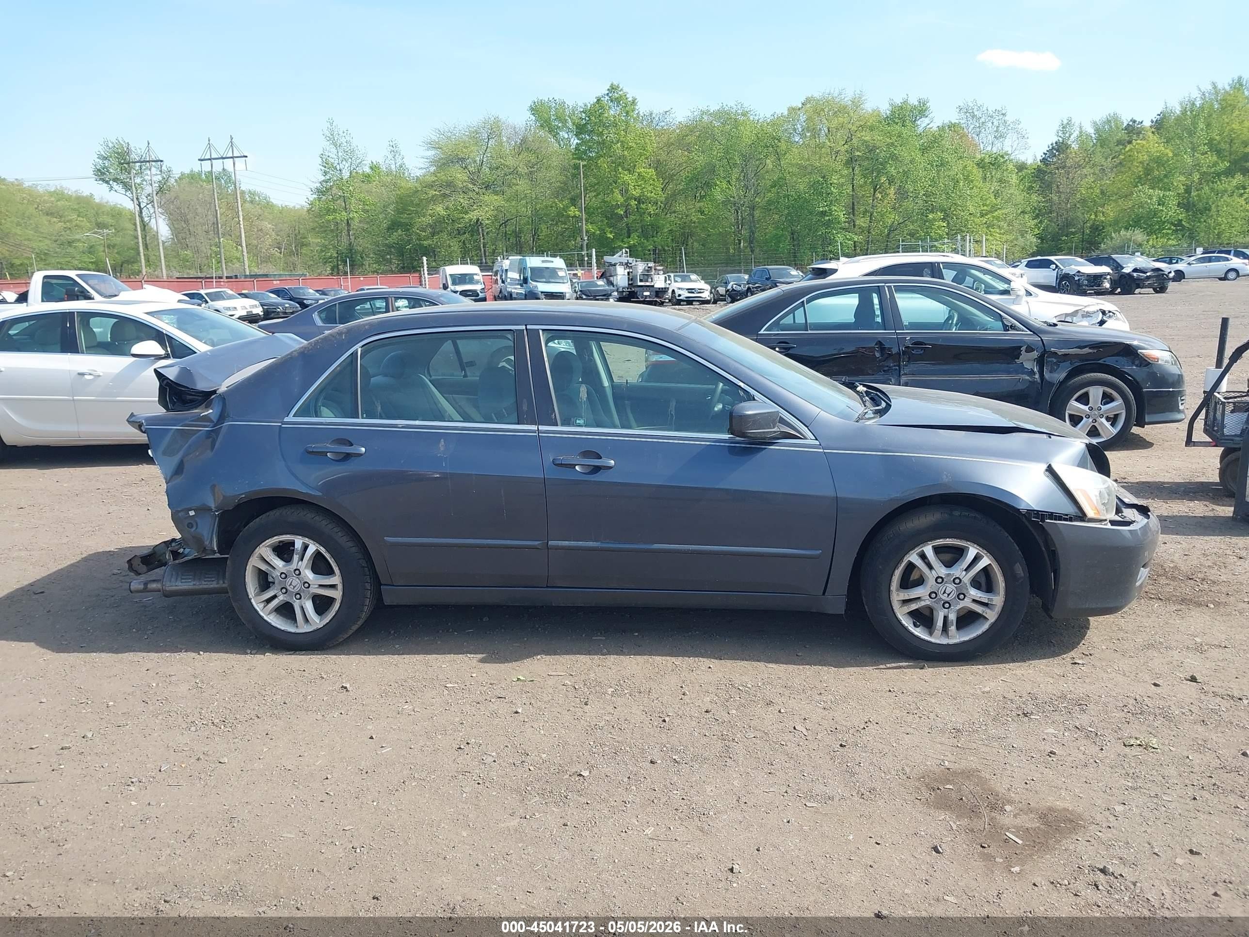 2007 Honda Accord 2.4 Se Gray vin: 1HGCM56397A199104
