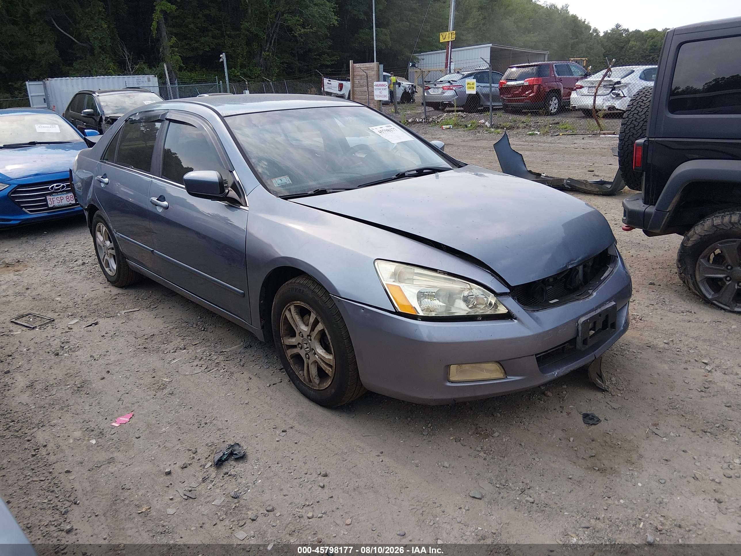 2007 Honda Accord 2.4 Se Blue vin: 1HGCM56397A206942