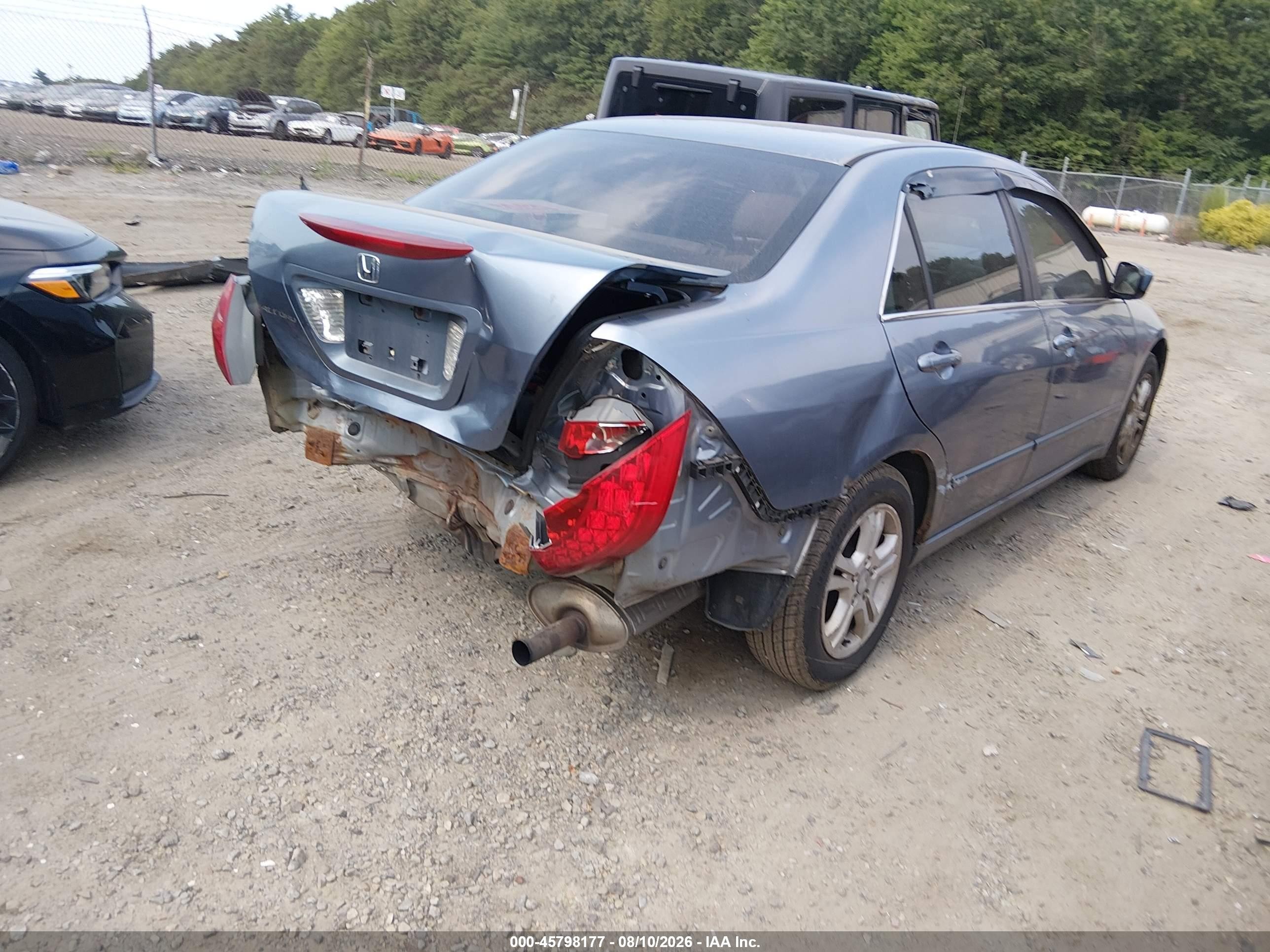 2007 Honda Accord 2.4 Se Blue vin: 1HGCM56397A206942