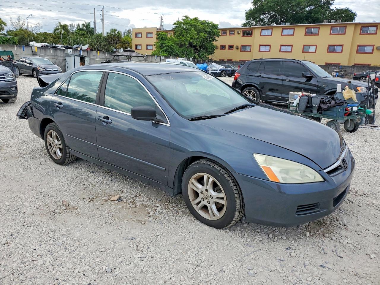 2007 Honda Accord Se Gray vin: 1HGCM56397A218086