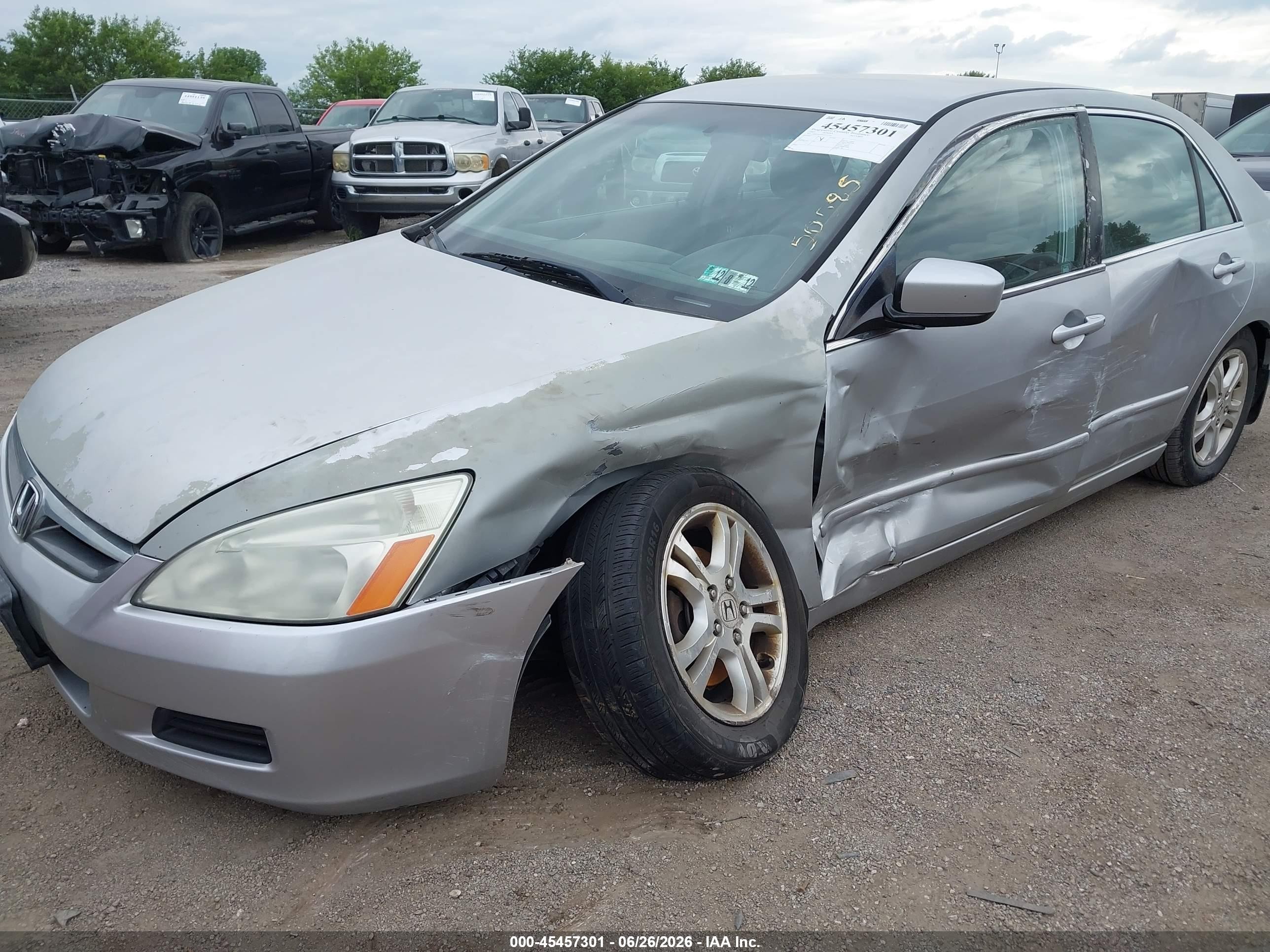 2007 Honda Accord 2.4 Se Silver vin: 1HGCM56397A225765