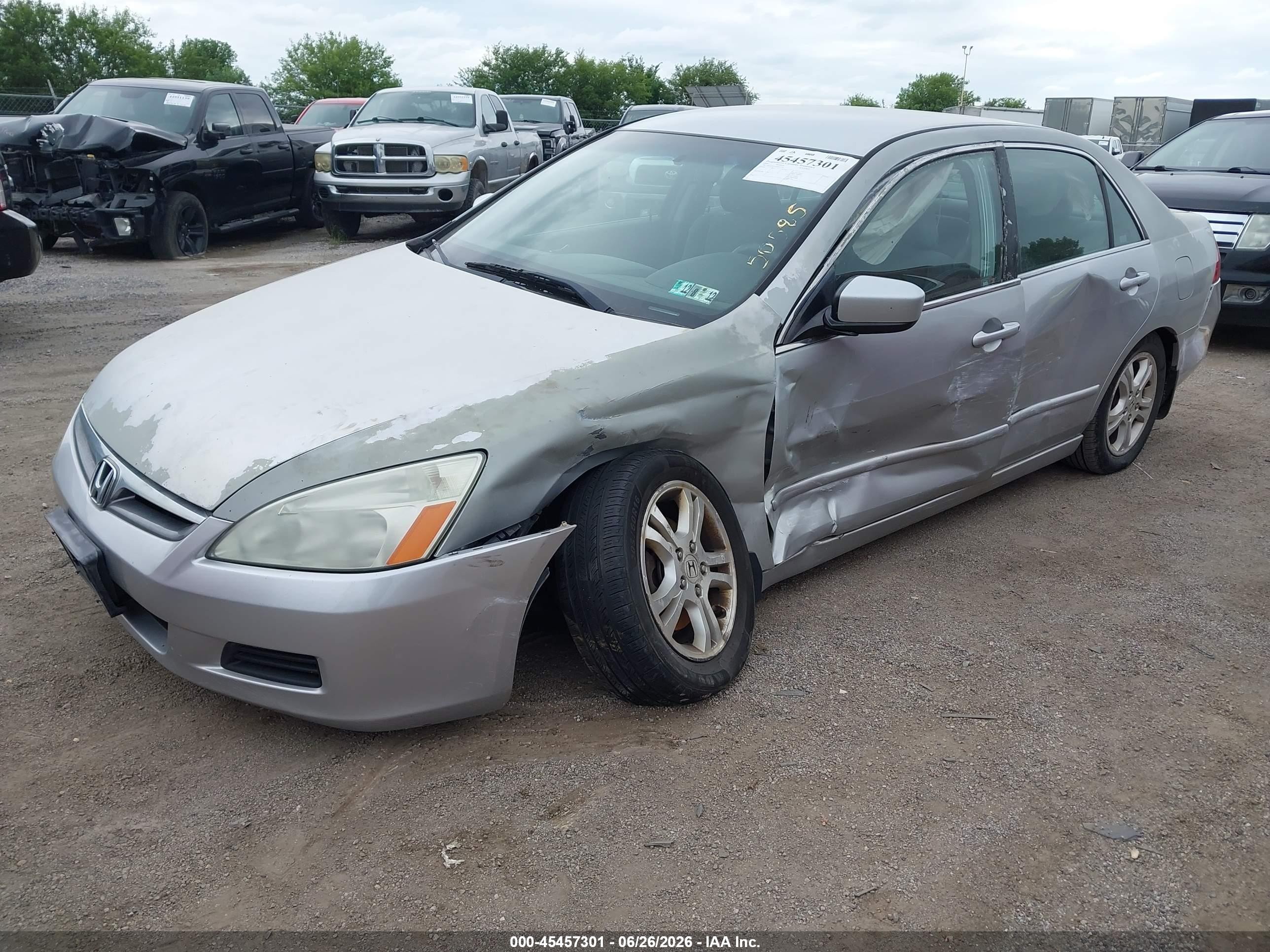 2007 Honda Accord 2.4 Se Silver vin: 1HGCM56397A225765