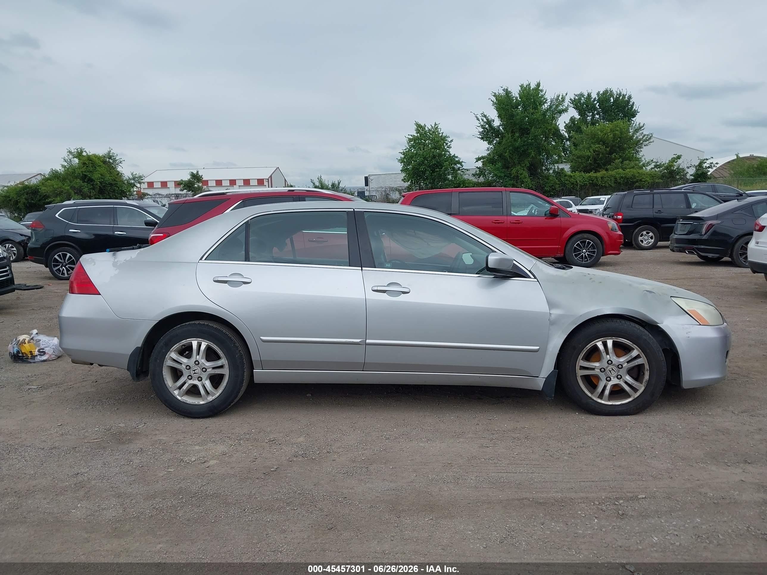 2007 Honda Accord 2.4 Se Silver vin: 1HGCM56397A225765