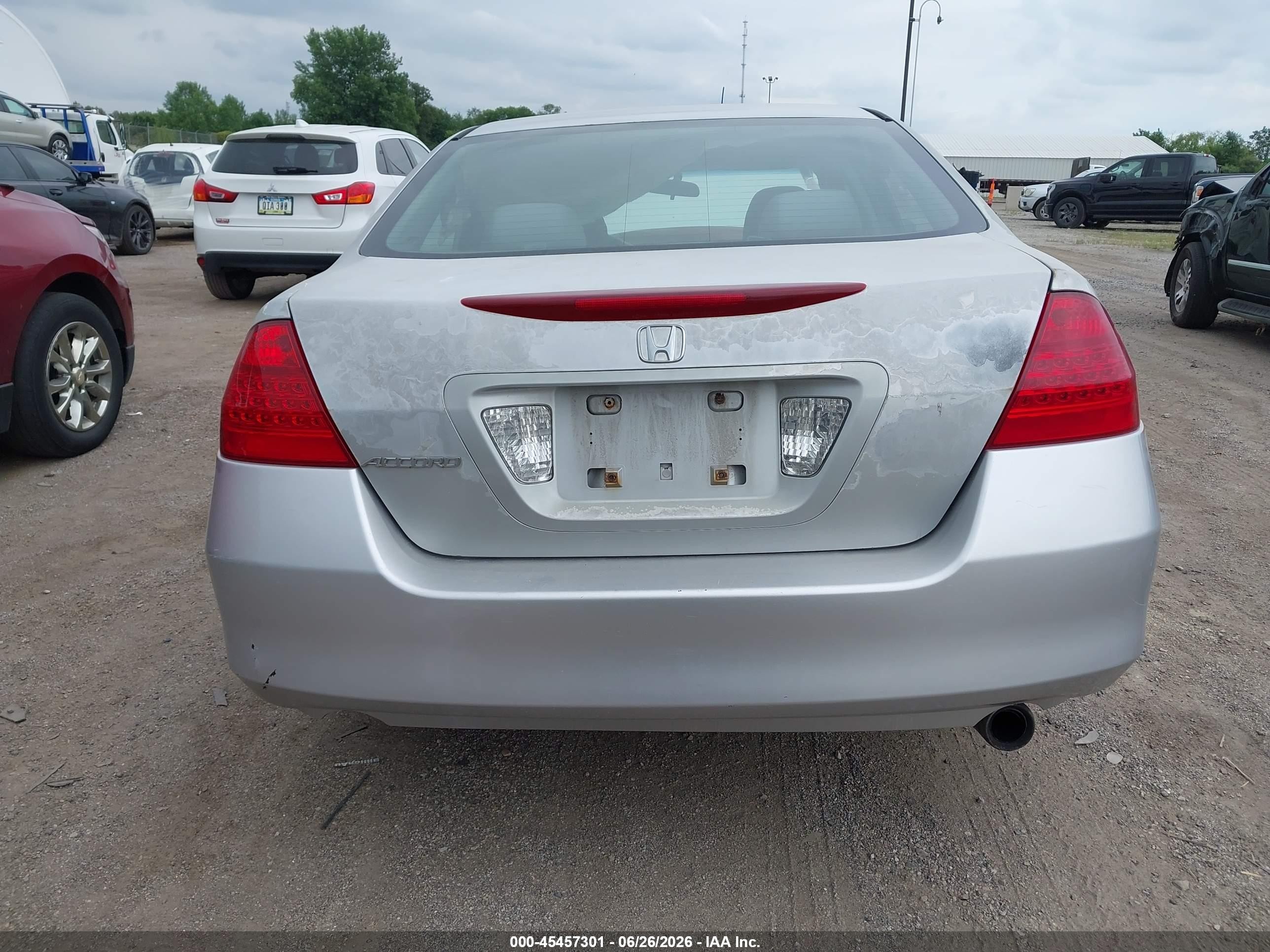 2007 Honda Accord 2.4 Se Silver vin: 1HGCM56397A225765