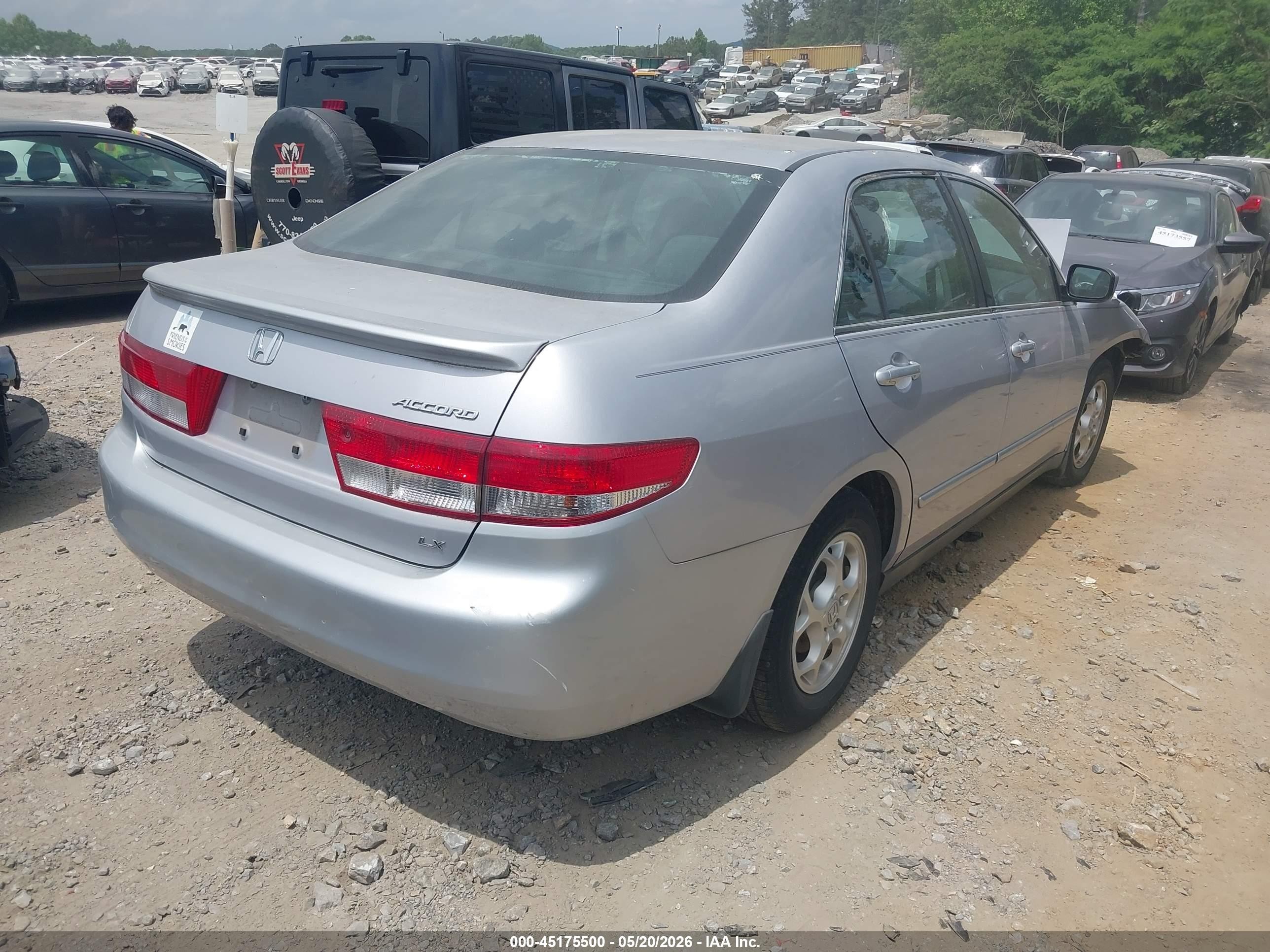 2004 Honda Accord 2.4 Lx Silver vin: 1HGCM563X4A074432