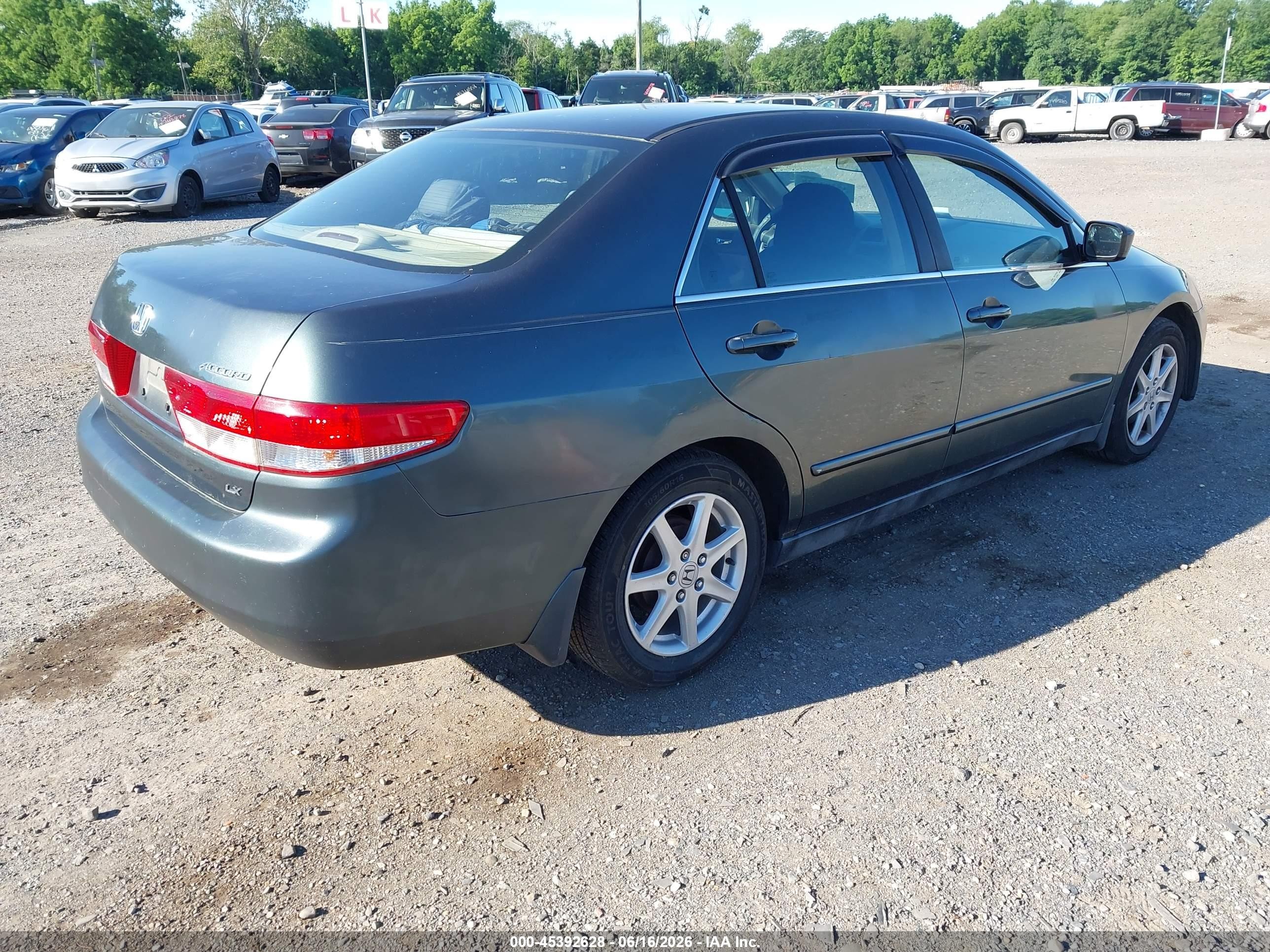 2004 Honda Accord 2.4 Lx Green vin: 1HGCM563X4A160341