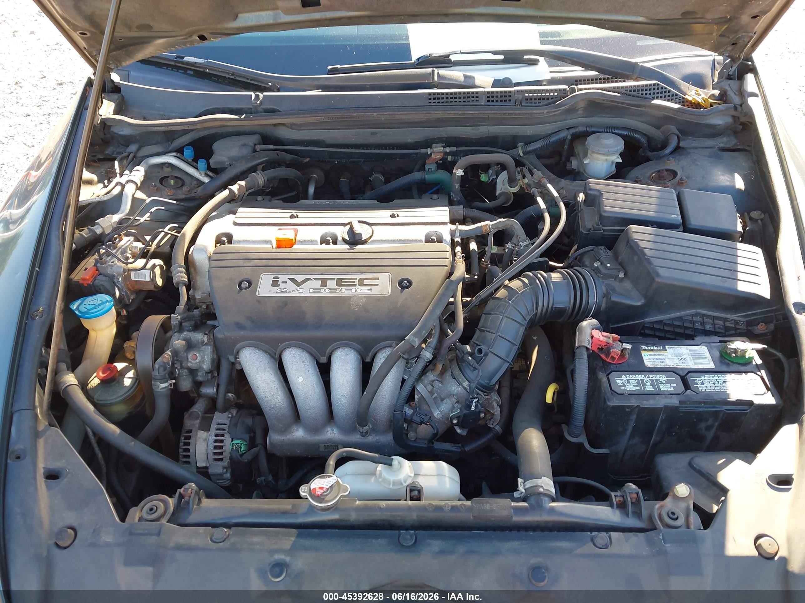 2004 Honda Accord 2.4 Lx Green vin: 1HGCM563X4A160341