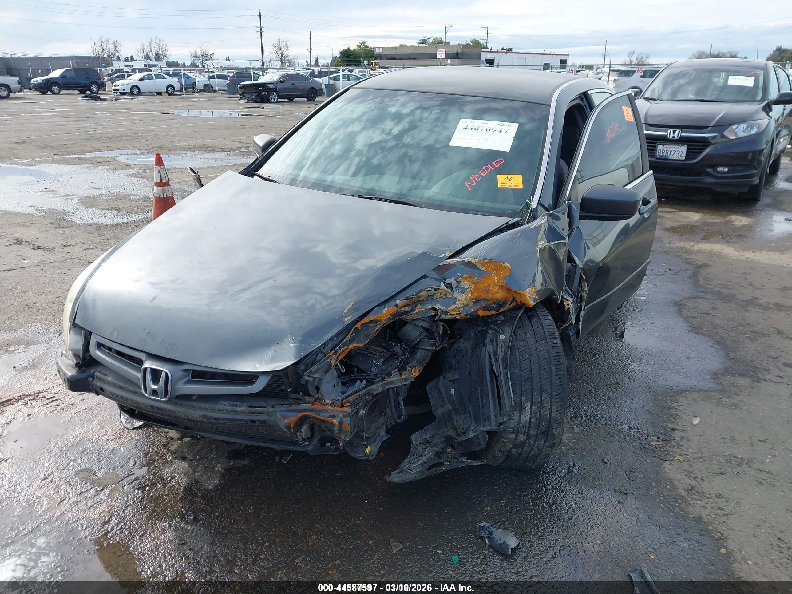 2004 Honda Accord 2.4 Lx Gray vin: 1HGCM563X4A165670