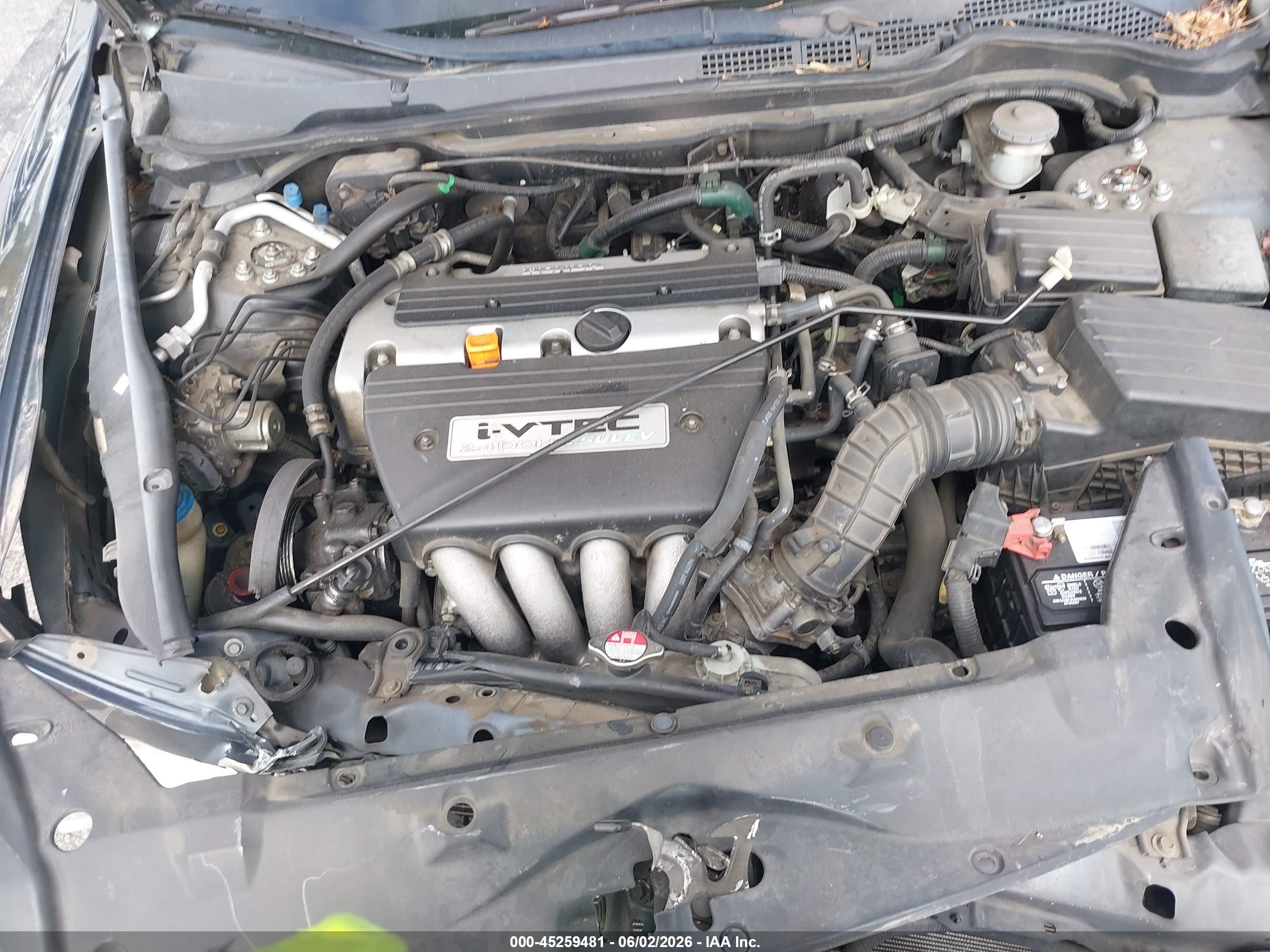 2006 Honda Accord 2.4 Se Черный vin: 1HGCM563X6A051235