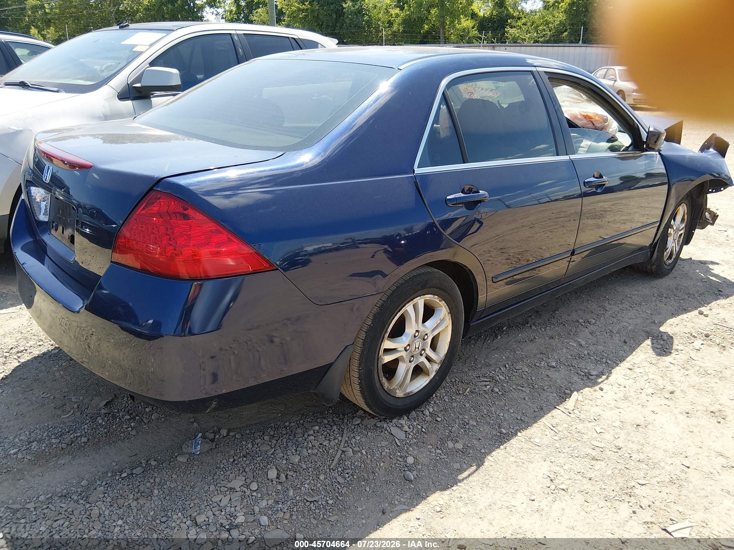 2006 Honda Accord 2.4 Se Blue vin: 1HGCM563X6A110476