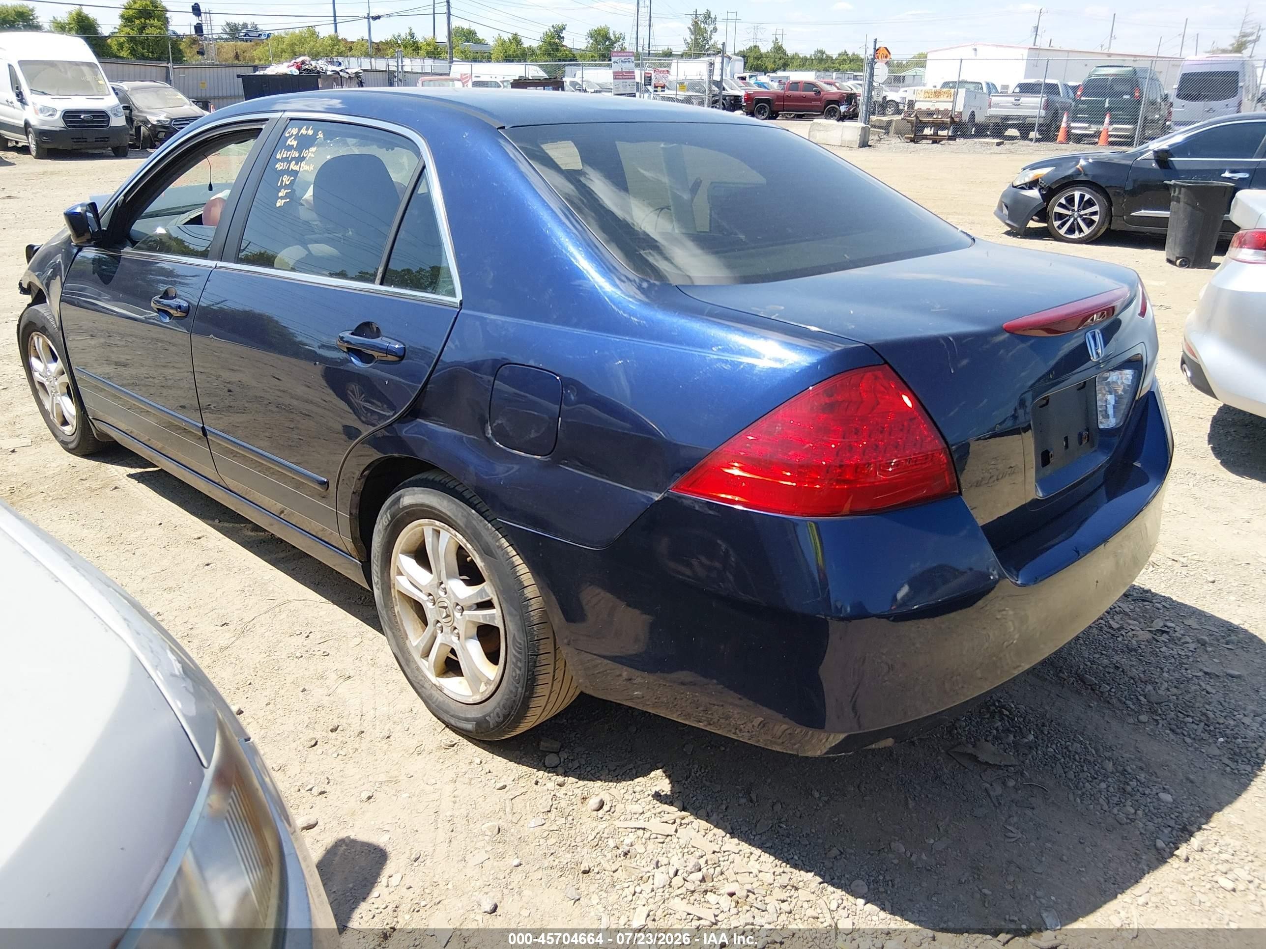 2006 Honda Accord 2.4 Se Blue vin: 1HGCM563X6A110476