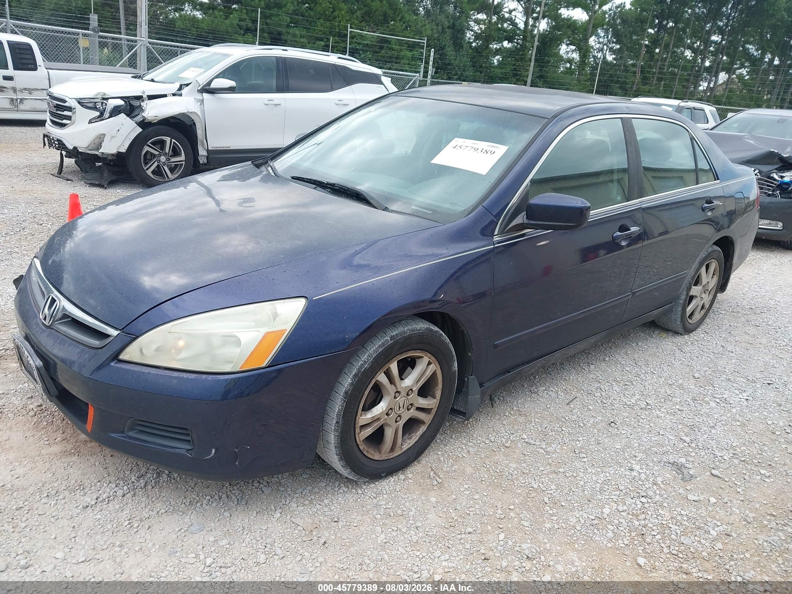 2007 Honda Accord 2.4 Se Blue vin: 1HGCM563X7A053228