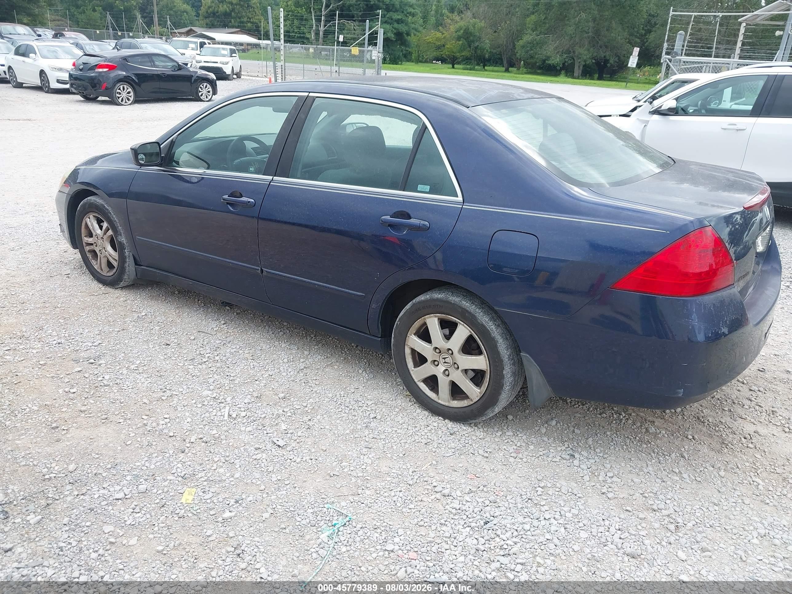2007 Honda Accord 2.4 Se Blue vin: 1HGCM563X7A053228
