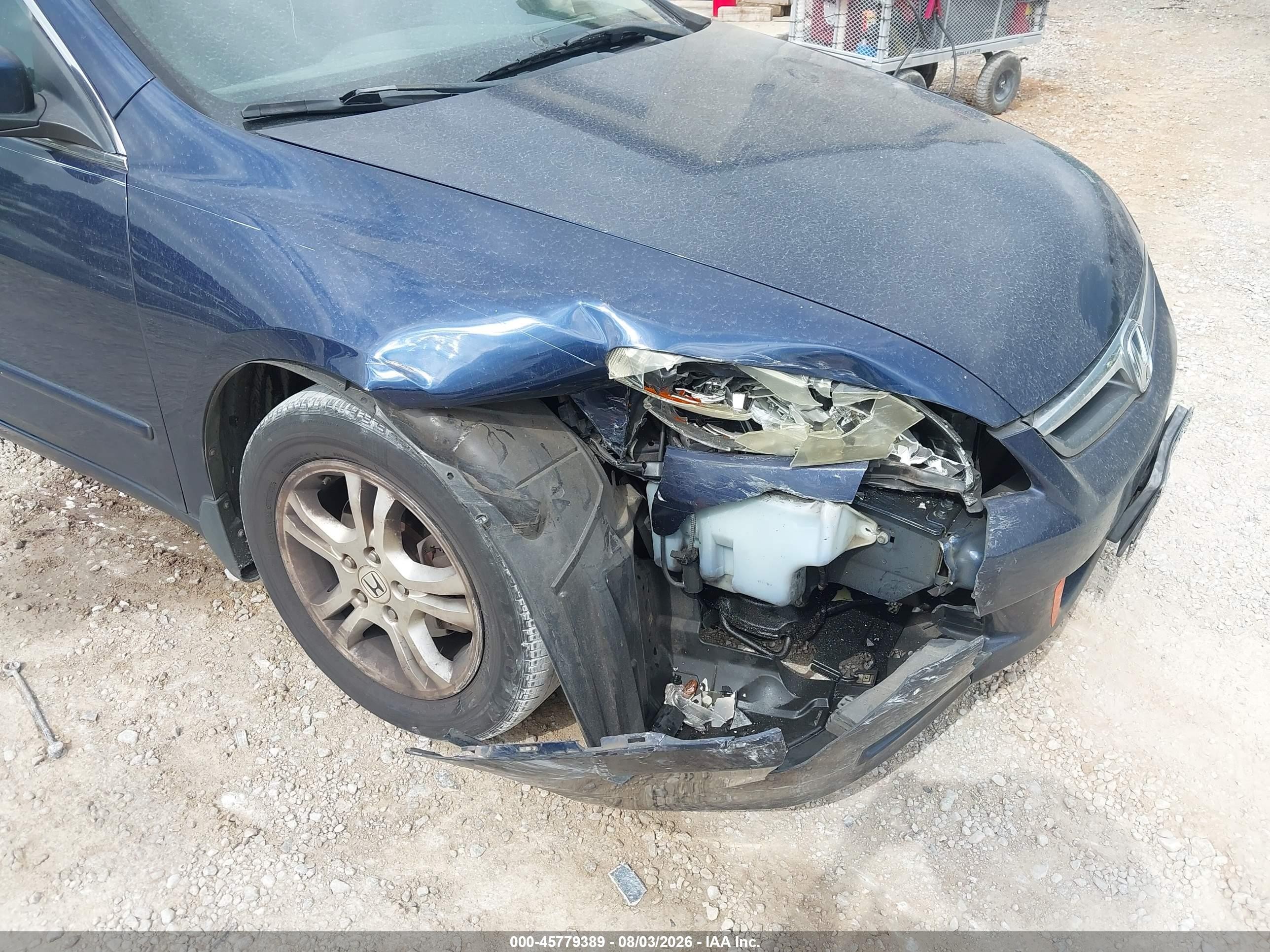 2007 Honda Accord 2.4 Se Blue vin: 1HGCM563X7A053228