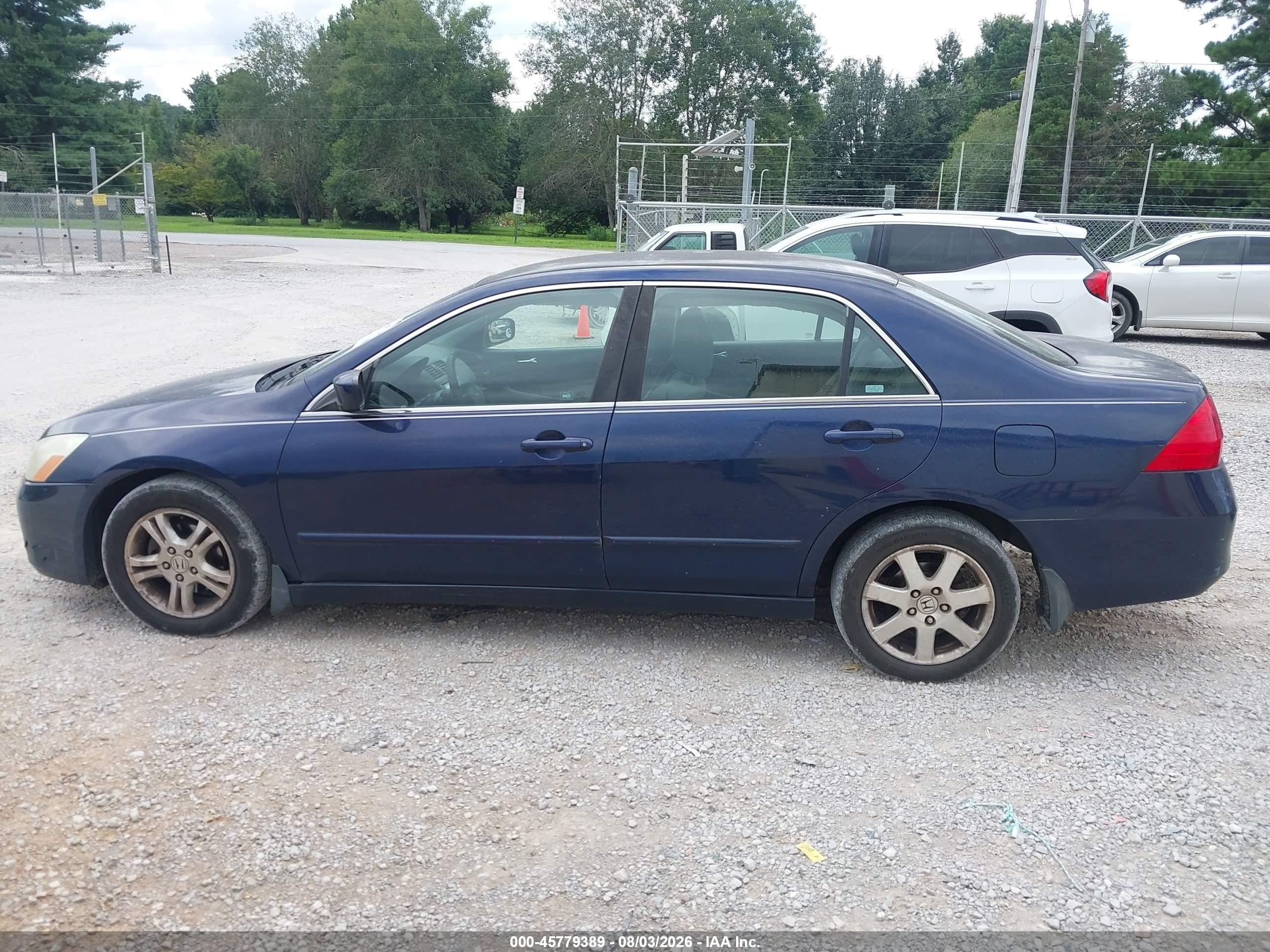 2007 Honda Accord 2.4 Se Blue vin: 1HGCM563X7A053228