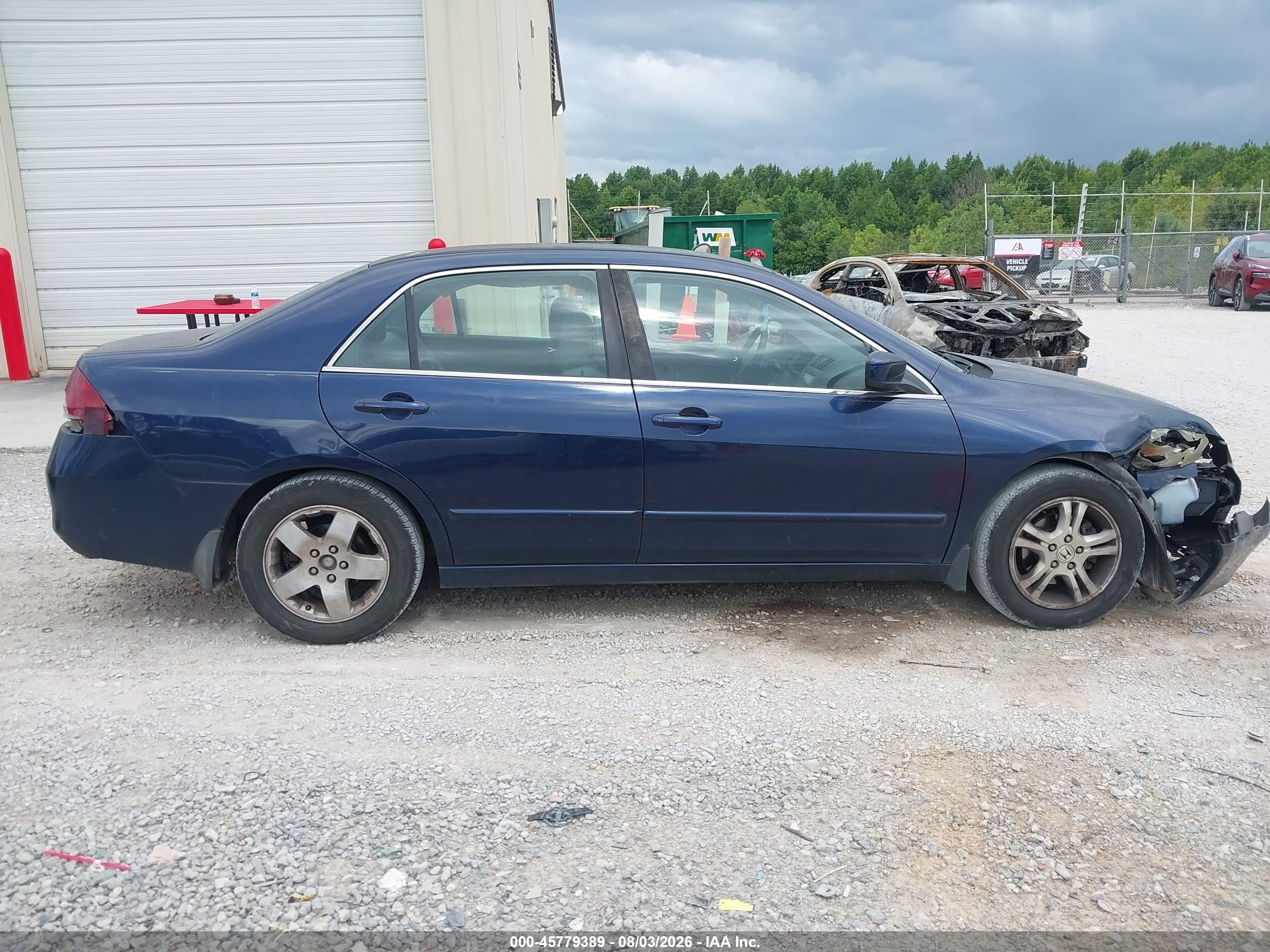 2007 Honda Accord 2.4 Se Blue vin: 1HGCM563X7A053228