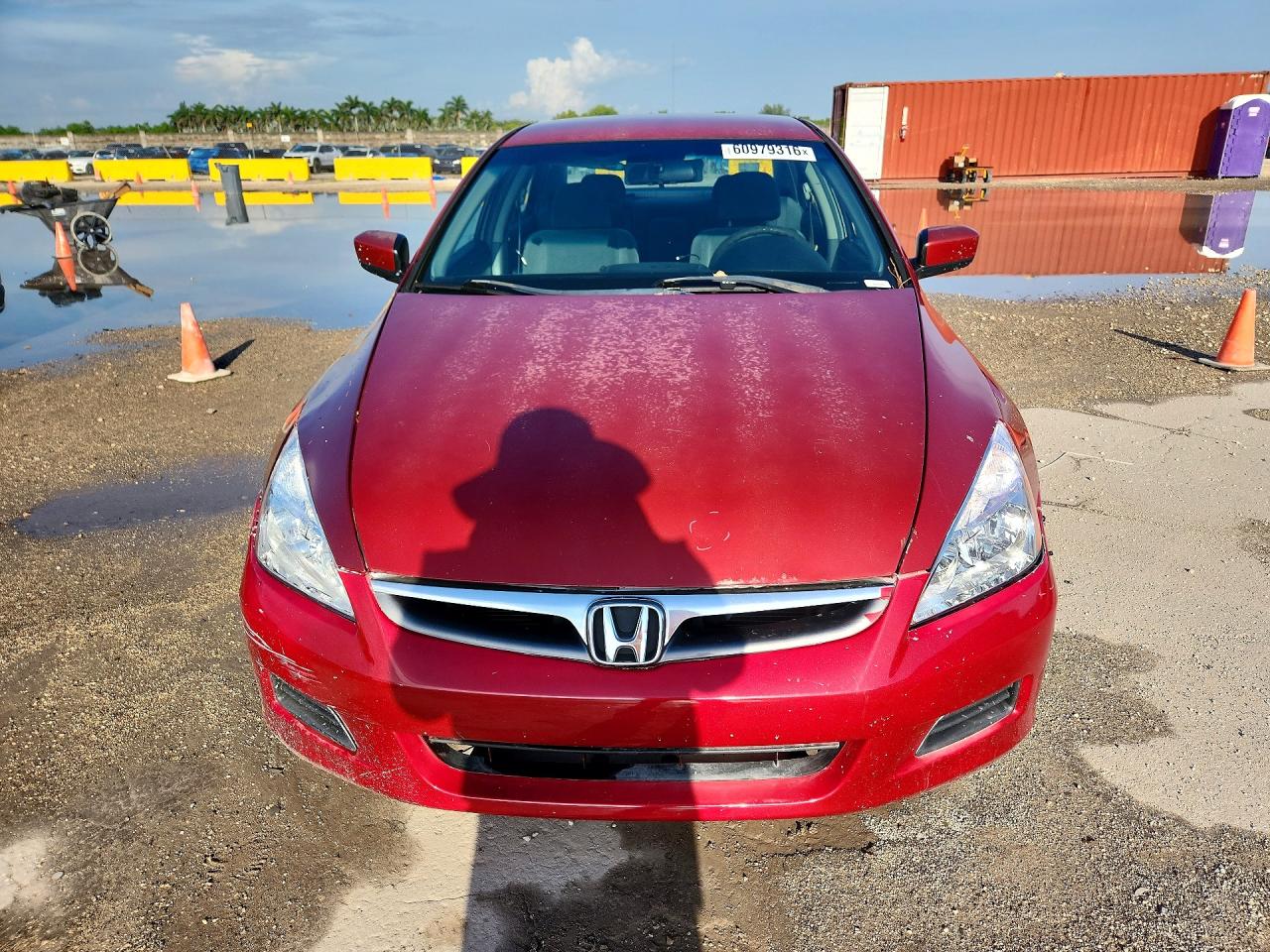 2007 Honda Accord Se Red vin: 1HGCM563X7A053598